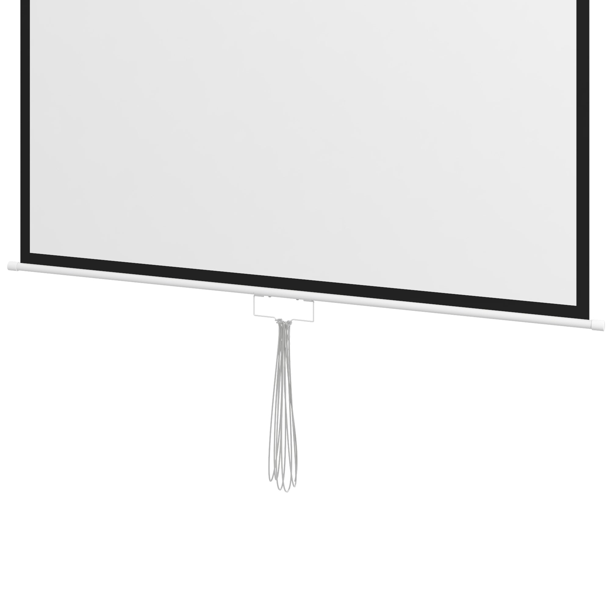 99-Inch Manual Projector Screen Portable Projection Screen 1:1 Format for Indoor and Outdoor Home Cinema Patio 178x178 cm White