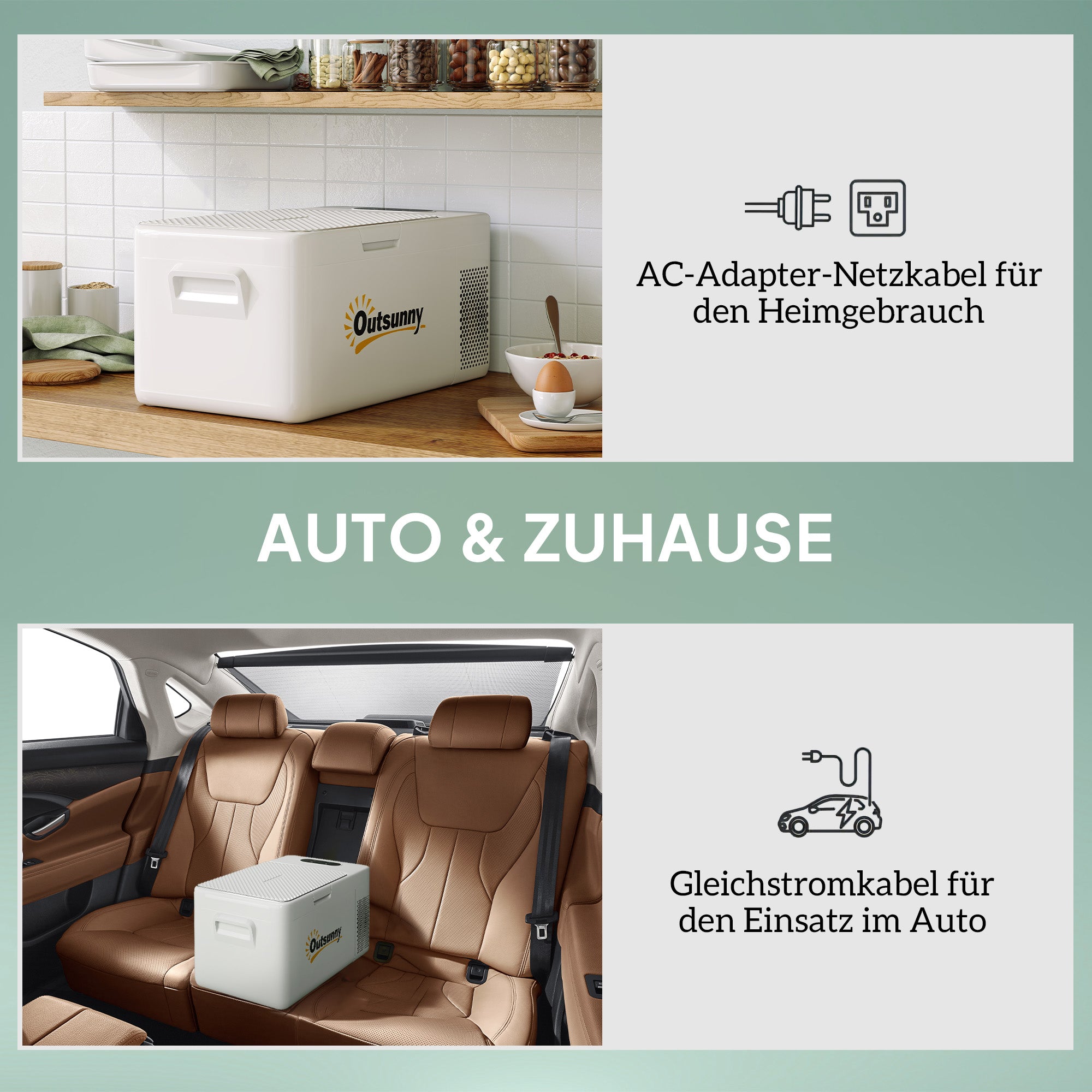 16.8 Liter Compressor Electric Cooler Mini Fridge up to -20℃ Cooler with LED ECO Mode Connection Cooling Function Quiet Freezer Box Thermobox 12/230 Volts for Car, Truck, Boat Travel Cream White