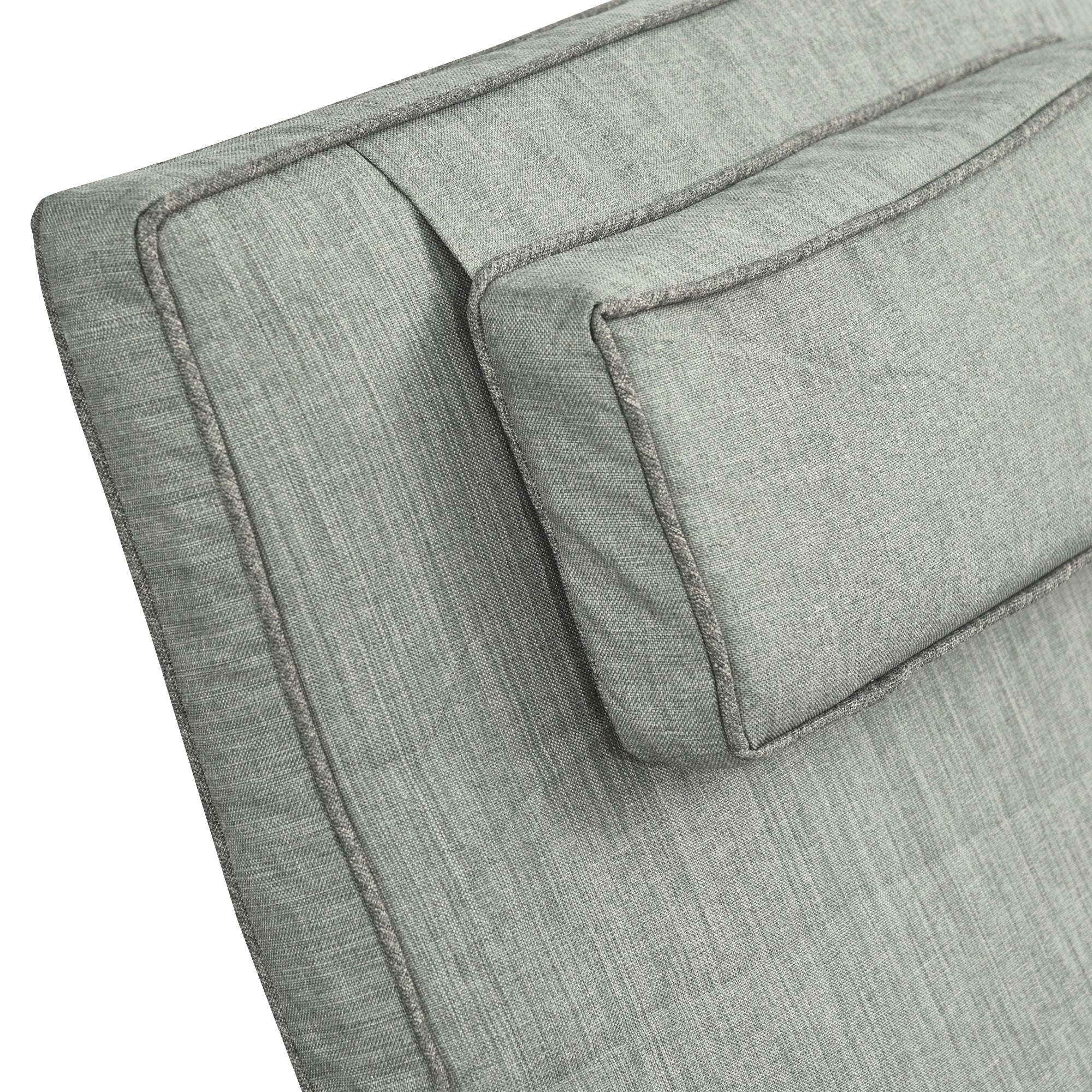 Sun Lounger Garden Table 3-Piece Garden Furniture Set, Polyrattan+Metal Gray