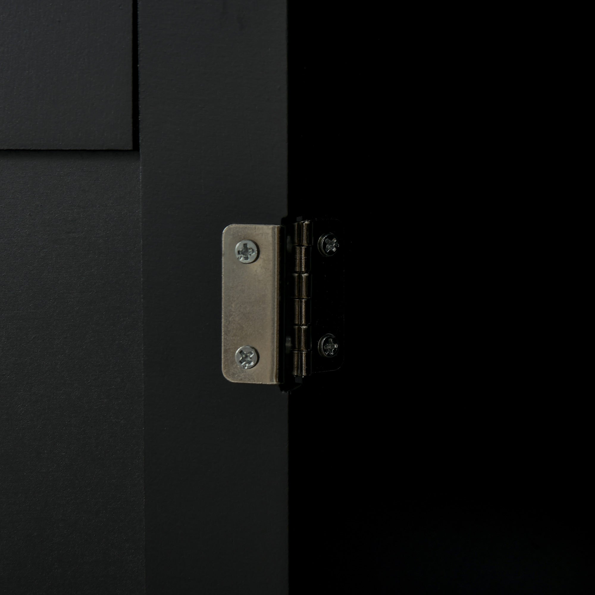 Multi-purpose Kitchen Trolley with 2 Drawers, 3-door Cabinet and 4 Wheels, Kitchen Island in Wood and MDF, 121x46x91cm, Black