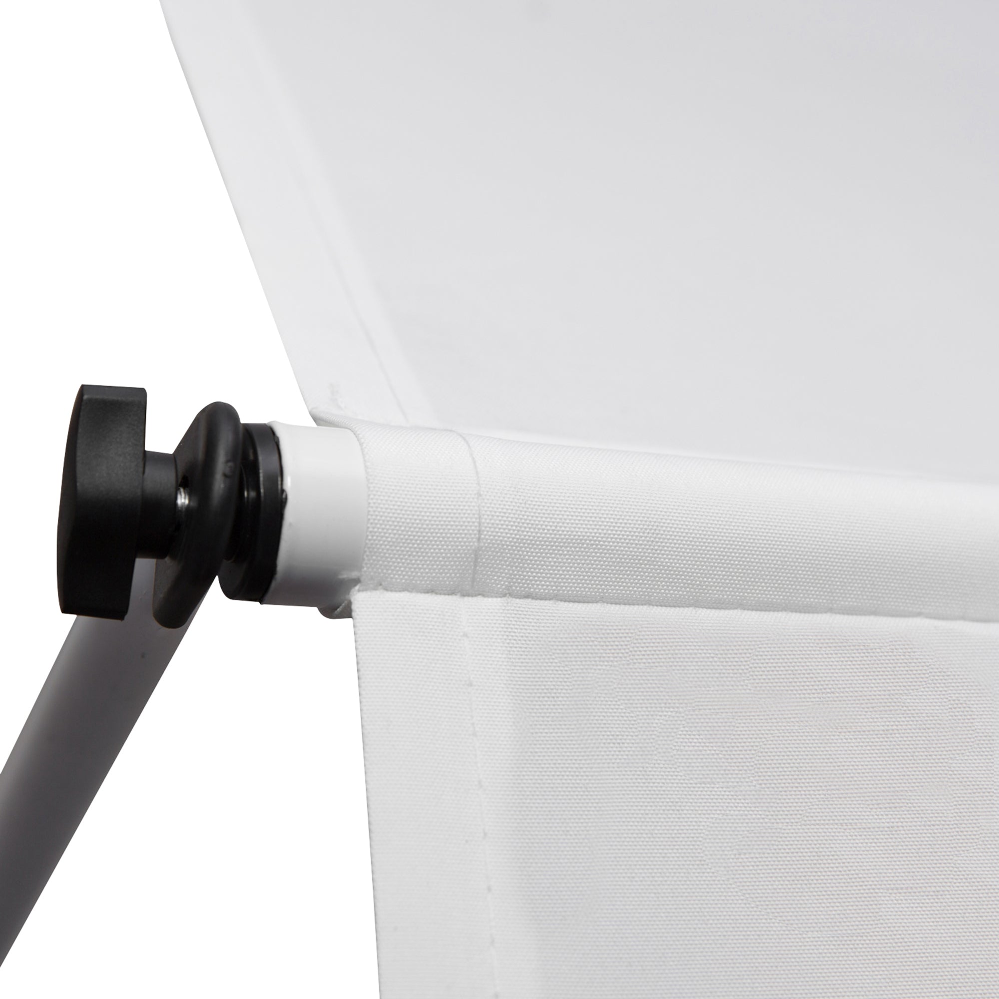 Retractable Manual Awning 300x150x170-280 cm Balcony Awning with Adjustable Height Crank and Sun Protection for Terrace Garden White