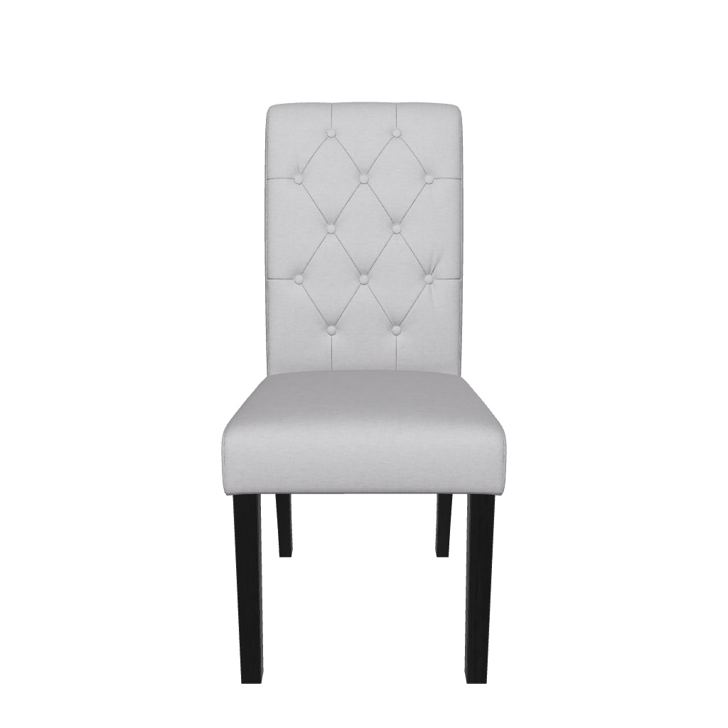 HOMCOM Sæt af 2 Spisestole Kostrumsstol Høj Komfort Træben Lin 47 x 61 x 101 cm