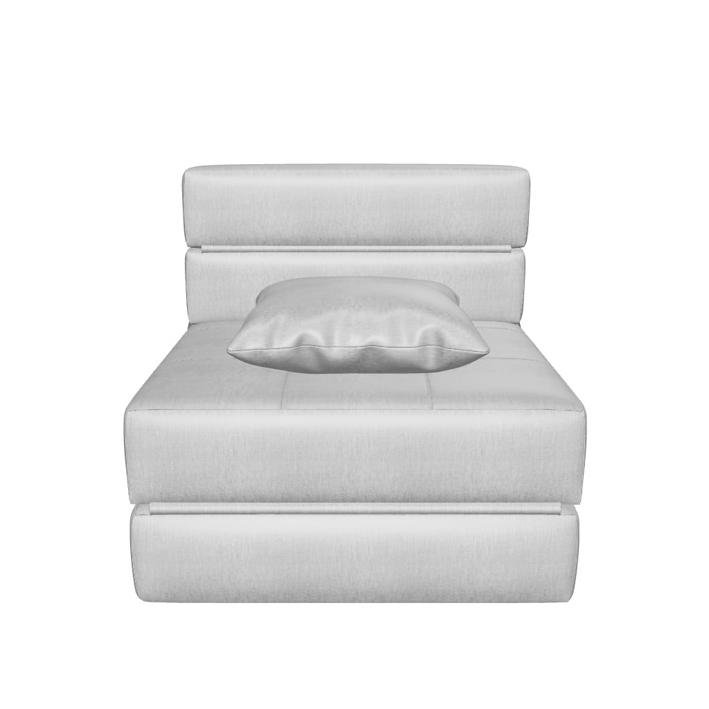 HOMCOM Πτυσσόμενη Καρέκλα Κρεβάτι, Καναπές, 2-σε-1 Πτυσσόμενη Πολυθρόνα με Λειτουργία Κρεβατιού, Ανακλινόμενη με Μαξιλάρι, Κρεβάτι για Επισκέπτες Σαλονιού, Υπνοδωματίου, Χωρητικότητα έως 120 κιλά, Ανοιχτό Γκρι