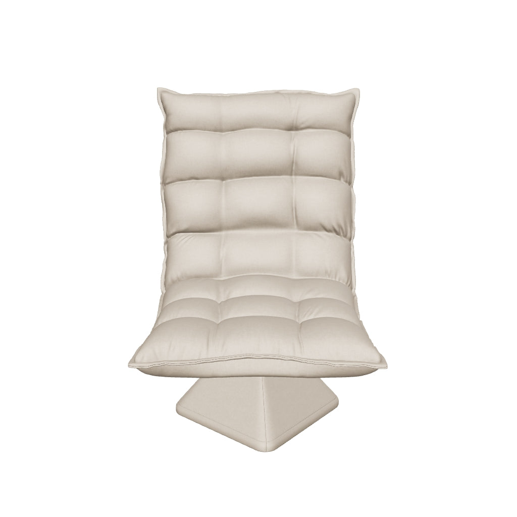 HOMCOM Καρέκλα Δαπέδου, Καναπές Δαπέδου με Ρυθμιζόμενη Πλάτη, Στριφτή Καρέκλα Διαλογισμού με Βάση, Χαλαρός Καναπές, Μαξιλαρωτή Καρέκλα για Γραφείο, Σαλόνι, Μπεζ