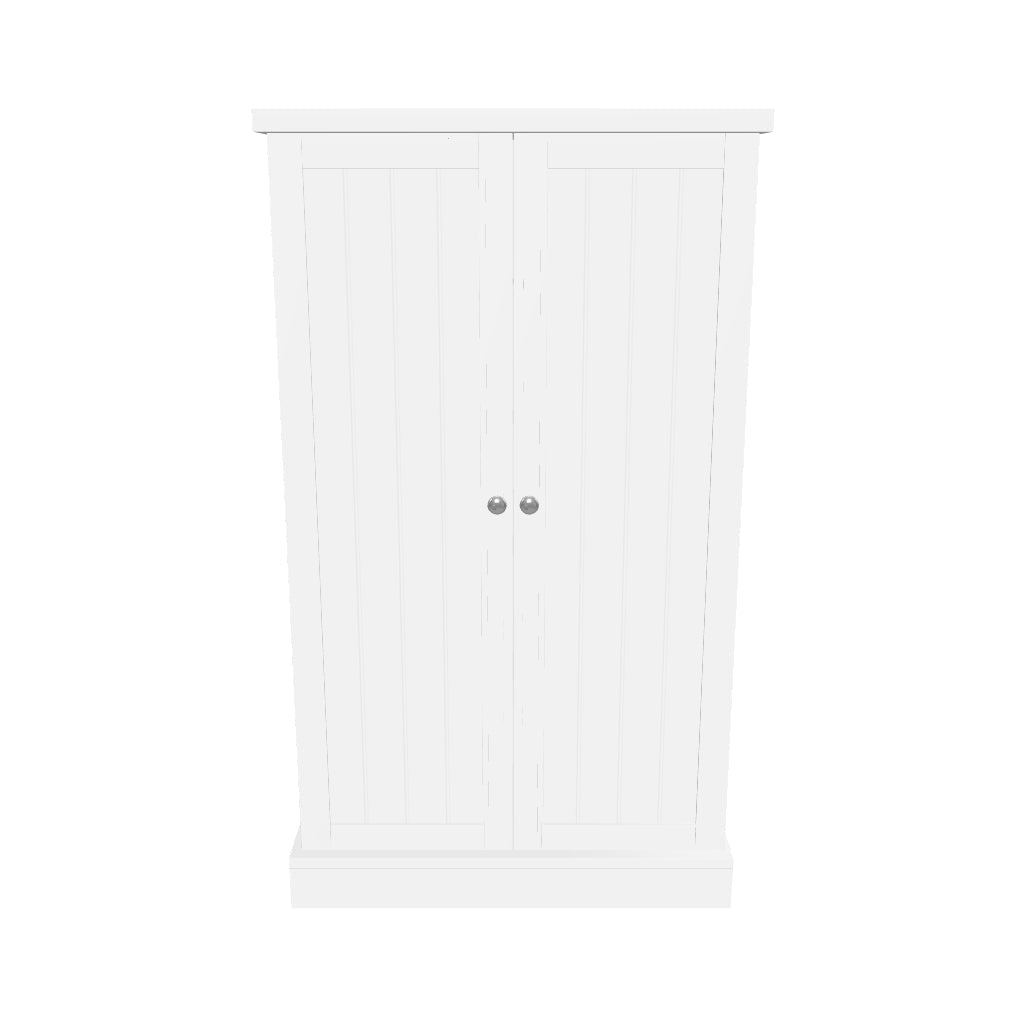 Kitchen Storage Cabinet with Adjustable Shelves & Door Racks, Freestanding Pantry Cabinet with Anti-Tip Design, MDF Kitchen Cupboard, 60 x 30 x 104 cm, White