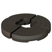 Umbrella Stand 4-piece, Umbrella Weight Base, Umbrella Stand, Ground Cross Fillable with Sand/Water up to 25/17 kg, Umbrella Base Weights HDPE Coffee
