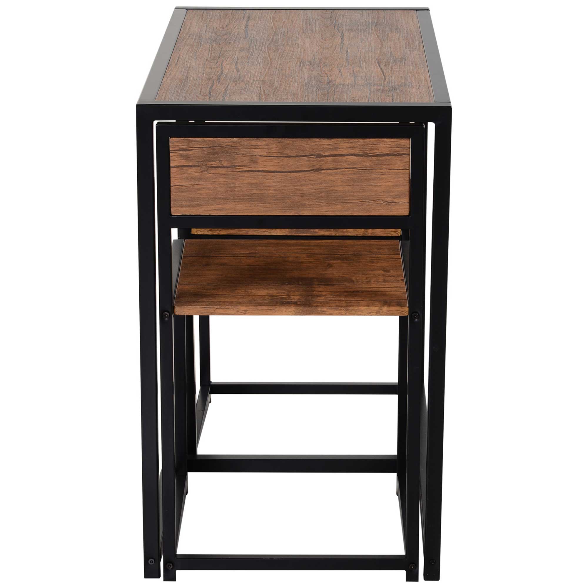 3-piece Dining Set, Kitchen Table, Dining Table with 2 Chairs, Dining Table Set, Dining Group for Kitchen, Dining Room, Metal, Natural