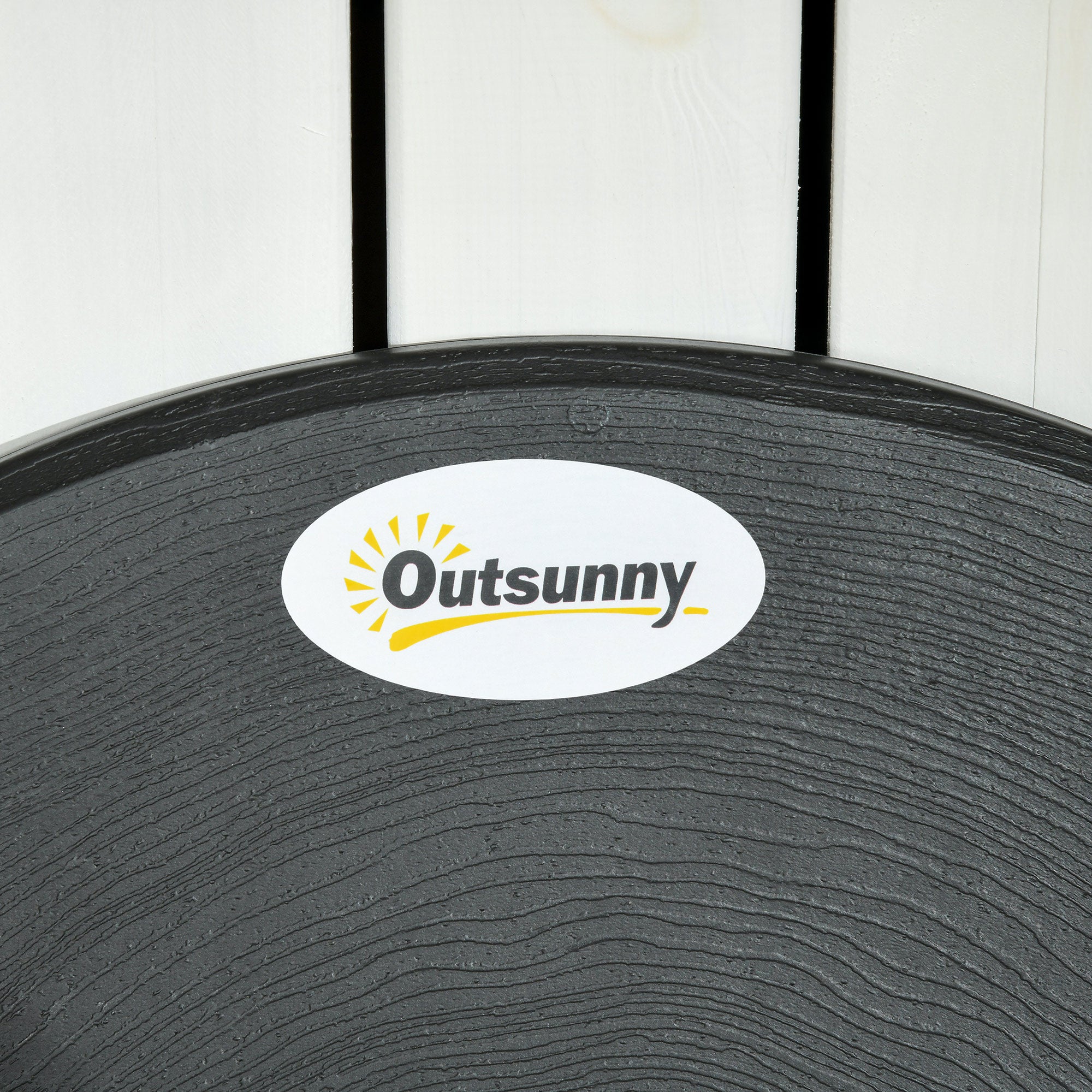 3-Piece Garden Set with 2 Foldable Chairs and Table in Steel and HDPE for Balcony and Terrace, Dark Gray