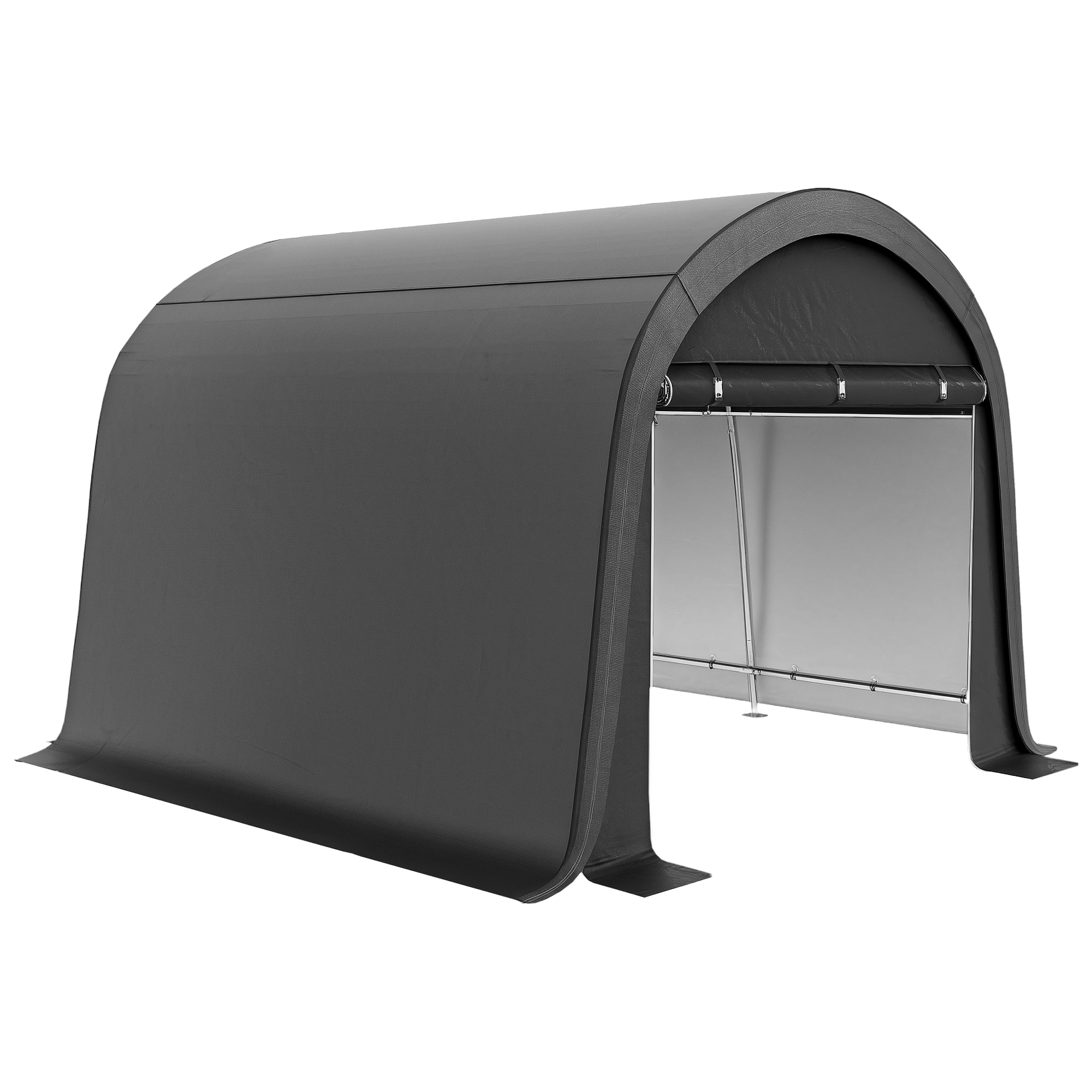 Garage Tent for Bikes, Waterproof Tent Garage with Roll-up Door Anti-Dust Bike Cover Shed Greenhouse Bicycle Garage for Outdoor Patio Garden, 300cmx300cmx235cm, Gray