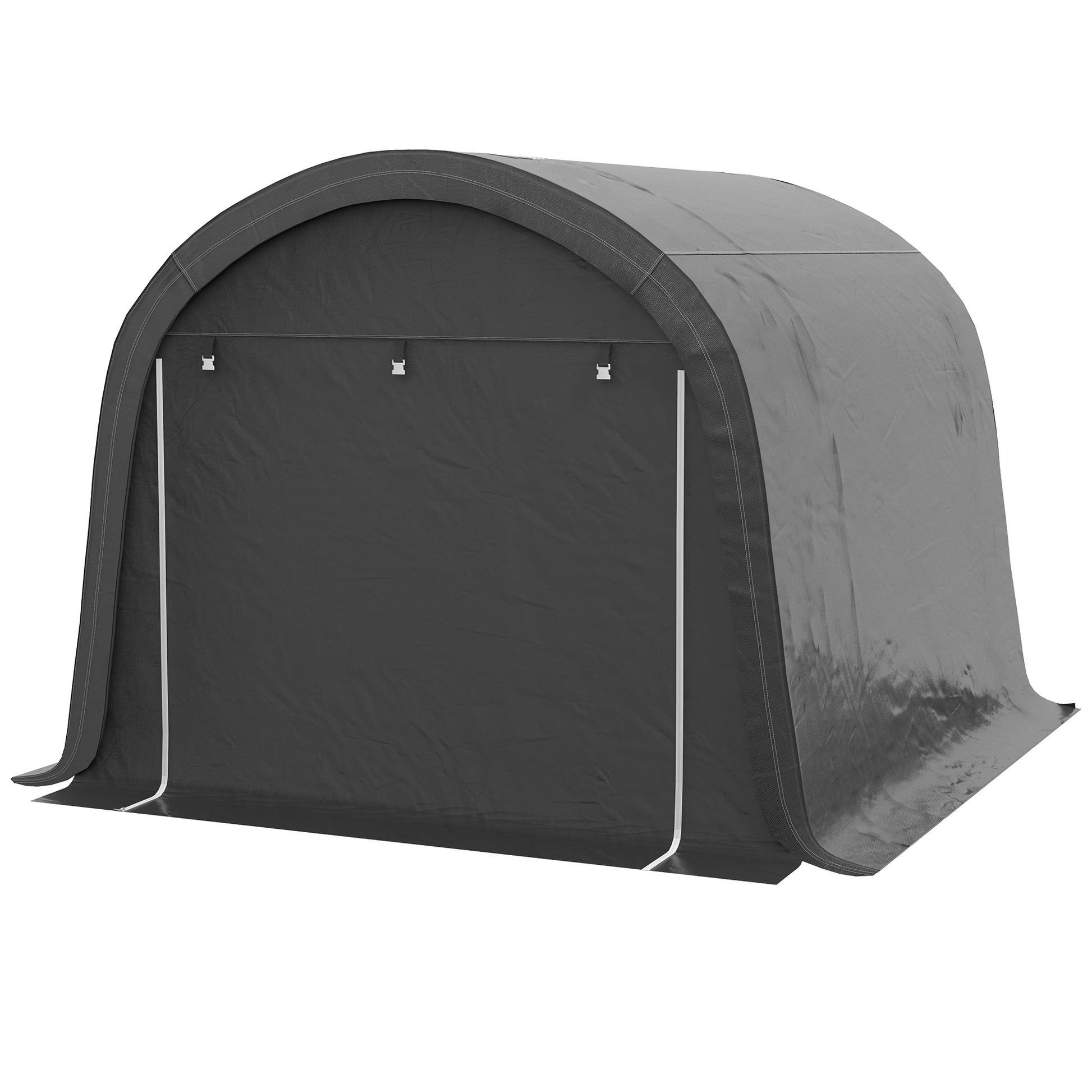 Garage Tent for Bikes, Waterproof Tent Garage with Roll-up Door Anti-Dust Bike Cover Shed Greenhouse Bicycle Garage for Outdoor Patio Garden, 300cmx300cmx235cm, Gray