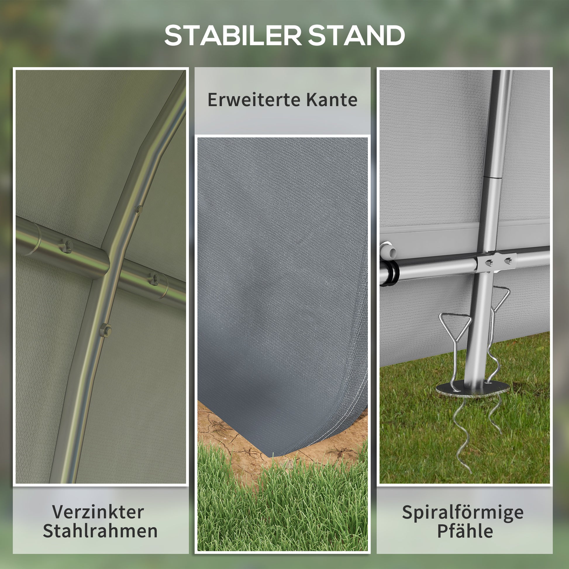 Garage Tent for Bikes, Waterproof Tent Garage with Roll-up Door Anti-Dust Bike Cover Shed Greenhouse Bicycle Garage for Outdoor Patio Garden, 300cmx300cmx235cm, Gray