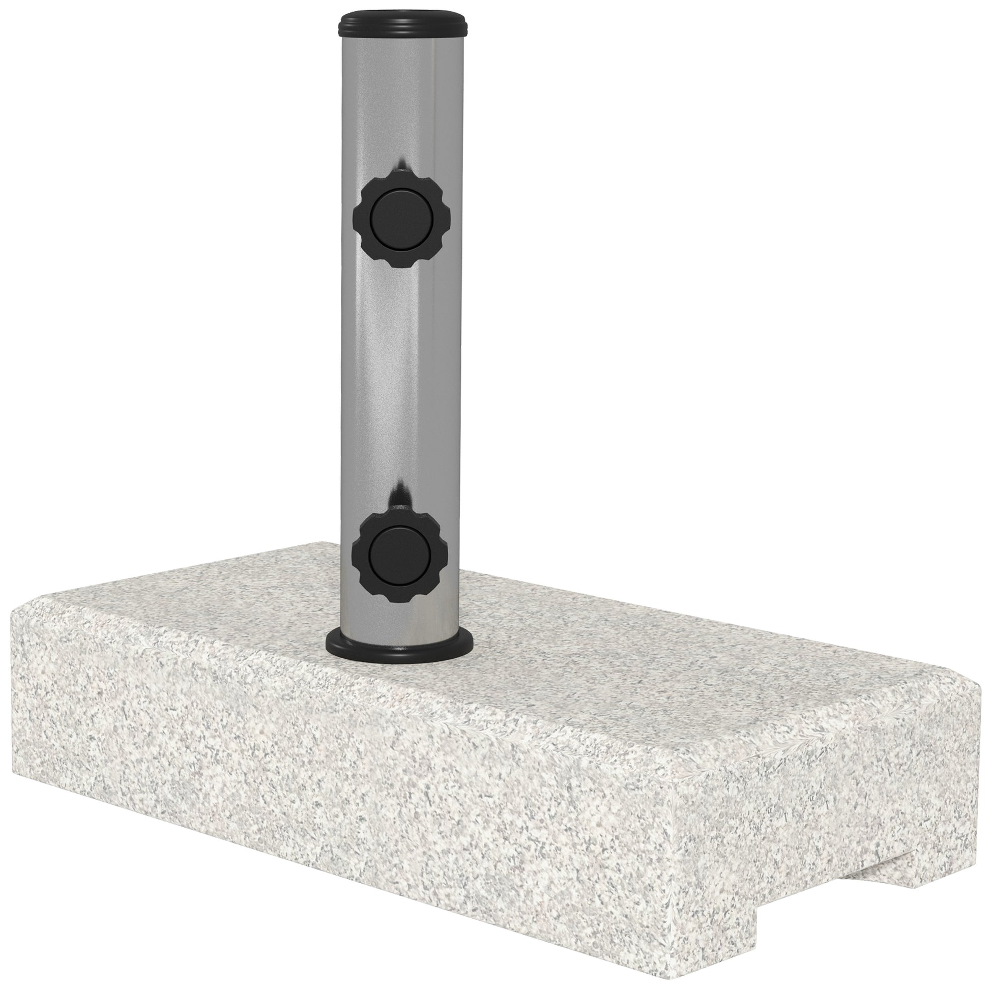 Granite Umbrella Stand 25kg Cantilever Umbrella Stand Umbrella Holder, Umbrella Weight, Stand for Umbrella 32/38/48mm Tube Diameter, for Balcony, Terrace, Garden, Gray