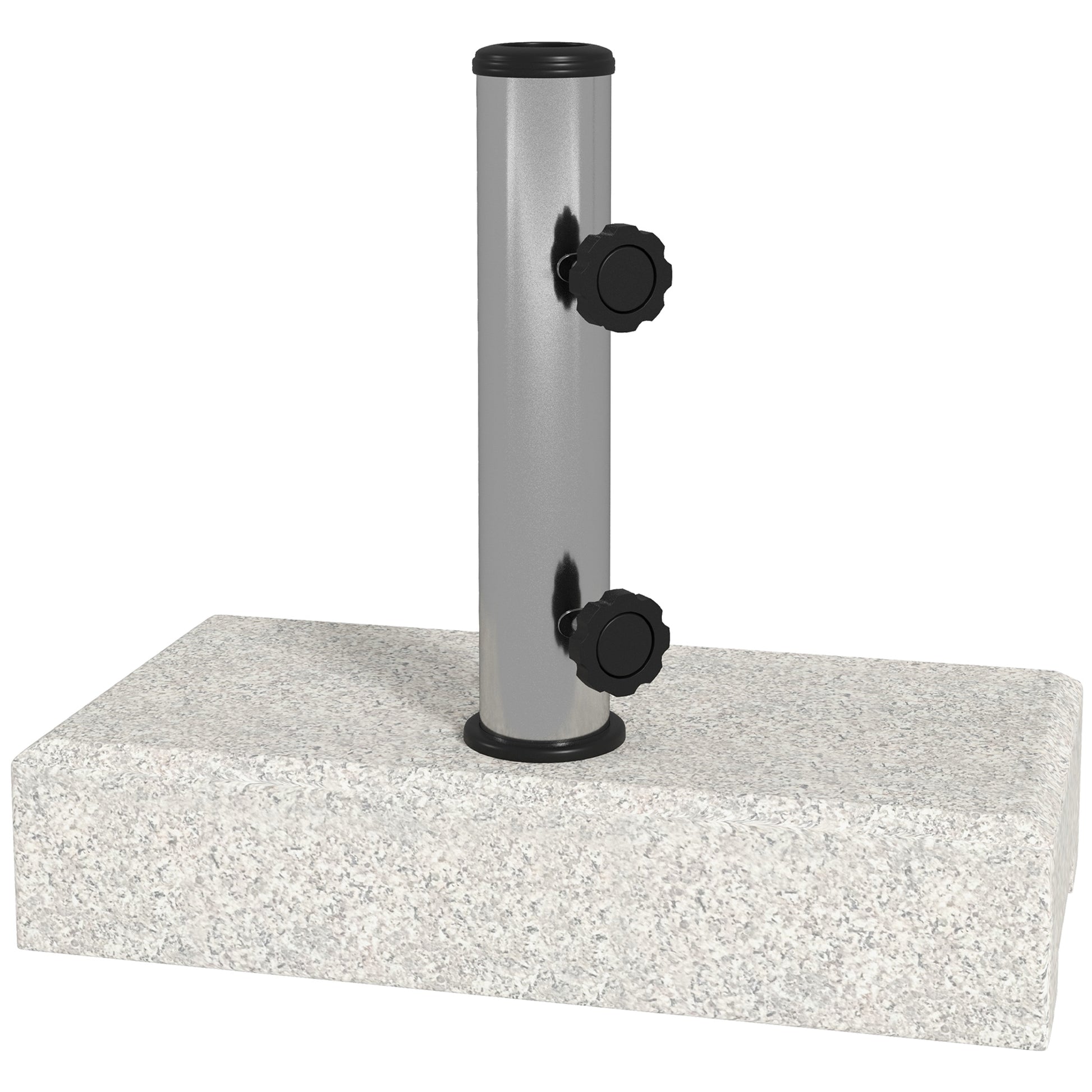 Granite Umbrella Stand 25kg Cantilever Umbrella Stand Umbrella Holder, Umbrella Weight, Stand for Umbrella 32/38/48mm Tube Diameter, for Balcony, Terrace, Garden, Gray