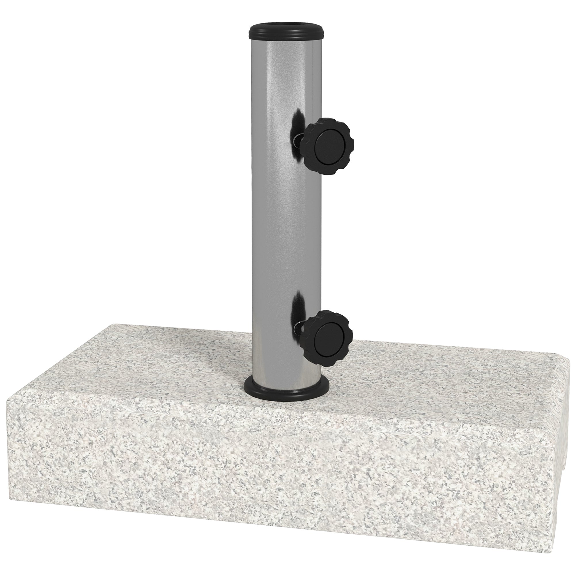 Granite Umbrella Stand 25kg Cantilever Umbrella Stand Umbrella Holder, Umbrella Weight, Stand for Umbrella 32/38/48mm Tube Diameter, for Balcony, Terrace, Garden, Gray