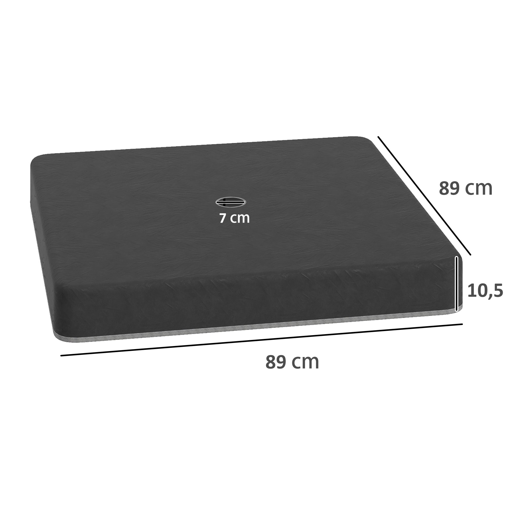 Umbrella Stand 4-piece Waterproof Umbrella Weight, Umbrella Stand for Cantilever Umbrella, Ground Cross Fillable with Sand 80 kg, Cantilever Umbrella Stand Weights Umbrella Base Plastic Black