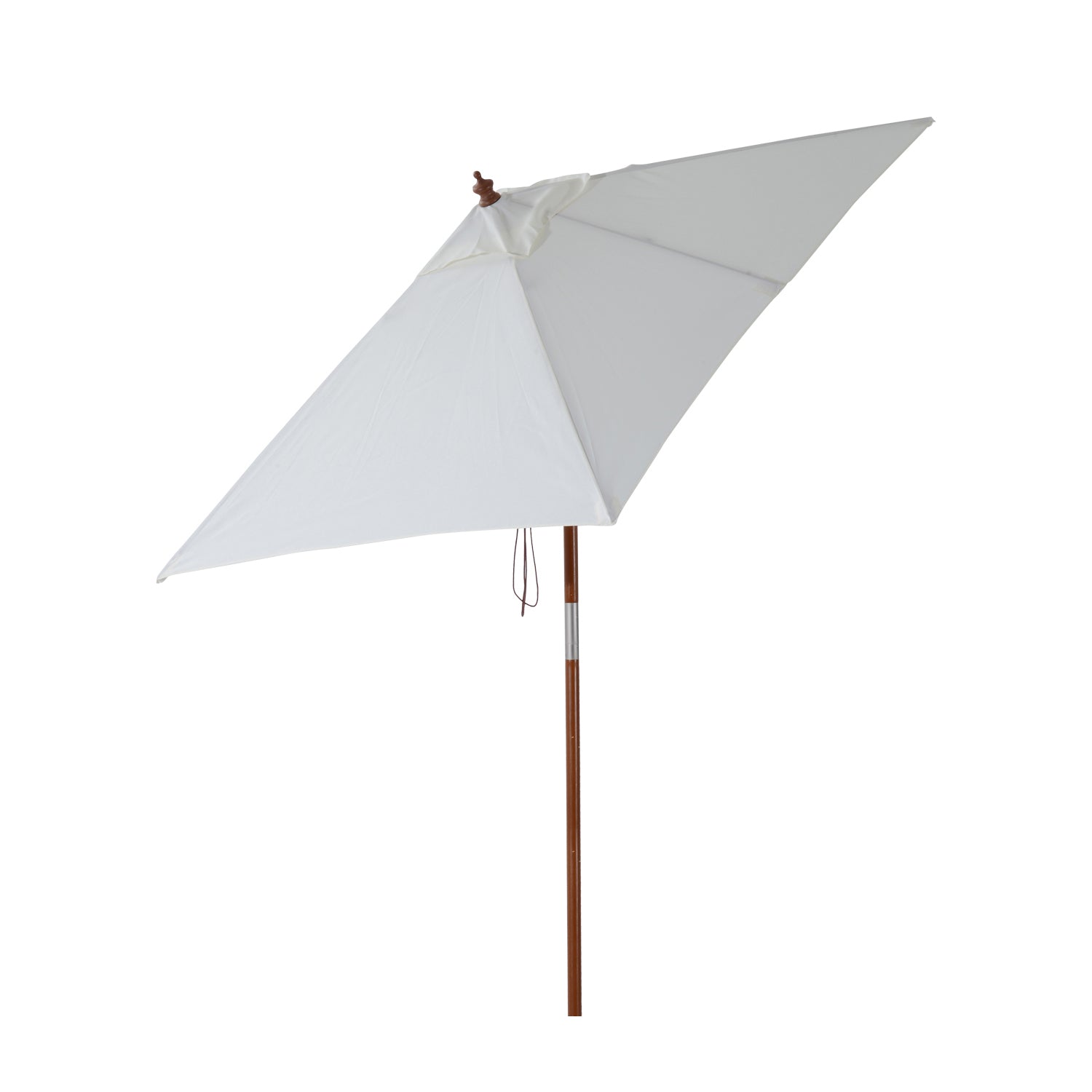 Sun Umbrella 200 x 150 x 235 cm Tiltable Garden Parasol 3-Stage Adjustable Rectangular Beach Umbrella Water-Repellent and UV-Resistant for Beach Balcony Terrace Garden Cream