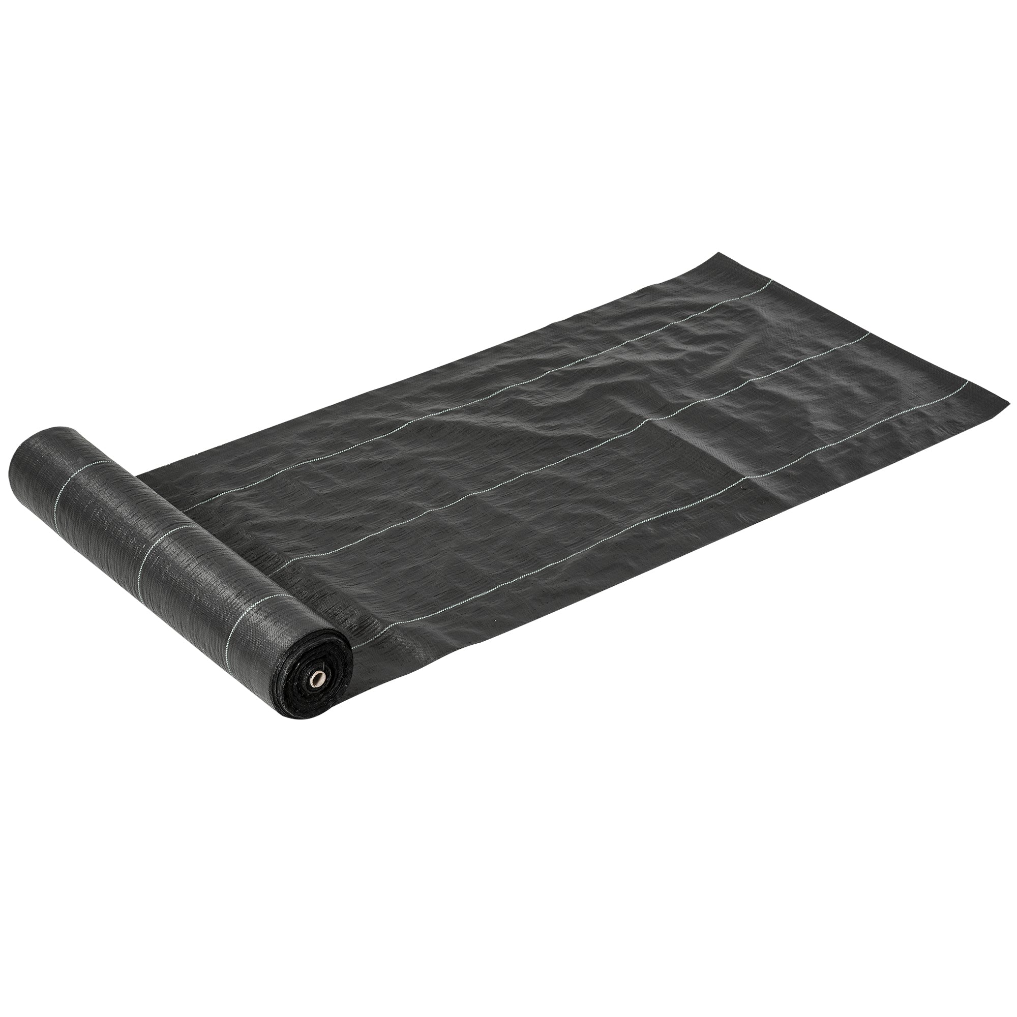 Mulch Fabrics - Weed Control Fabric - Tear-Resistant Water-Permeable UV-Resistant Mulch Fabric 130 g/m² - dim. 92L x 1W m - Black Green PP