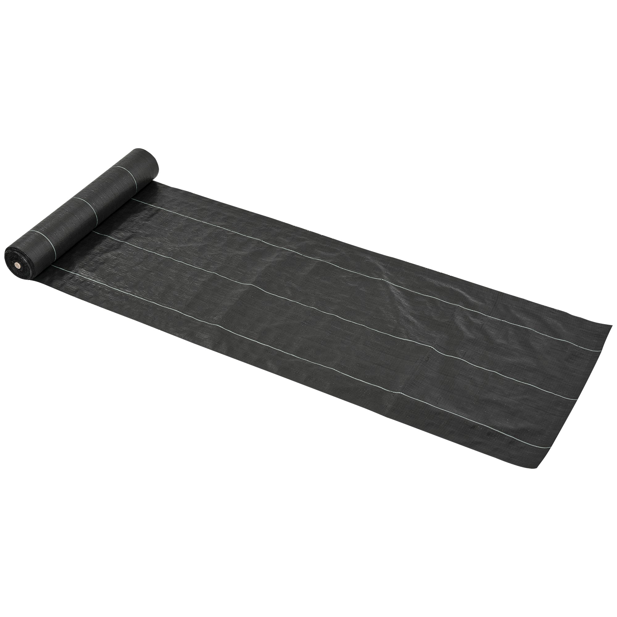 Mulch Fabrics - Weed Control Fabric - Tear-Resistant Water-Permeable UV-Resistant Mulch Fabric 130 g/m² - dim. 92L x 1W m - Black Green PP