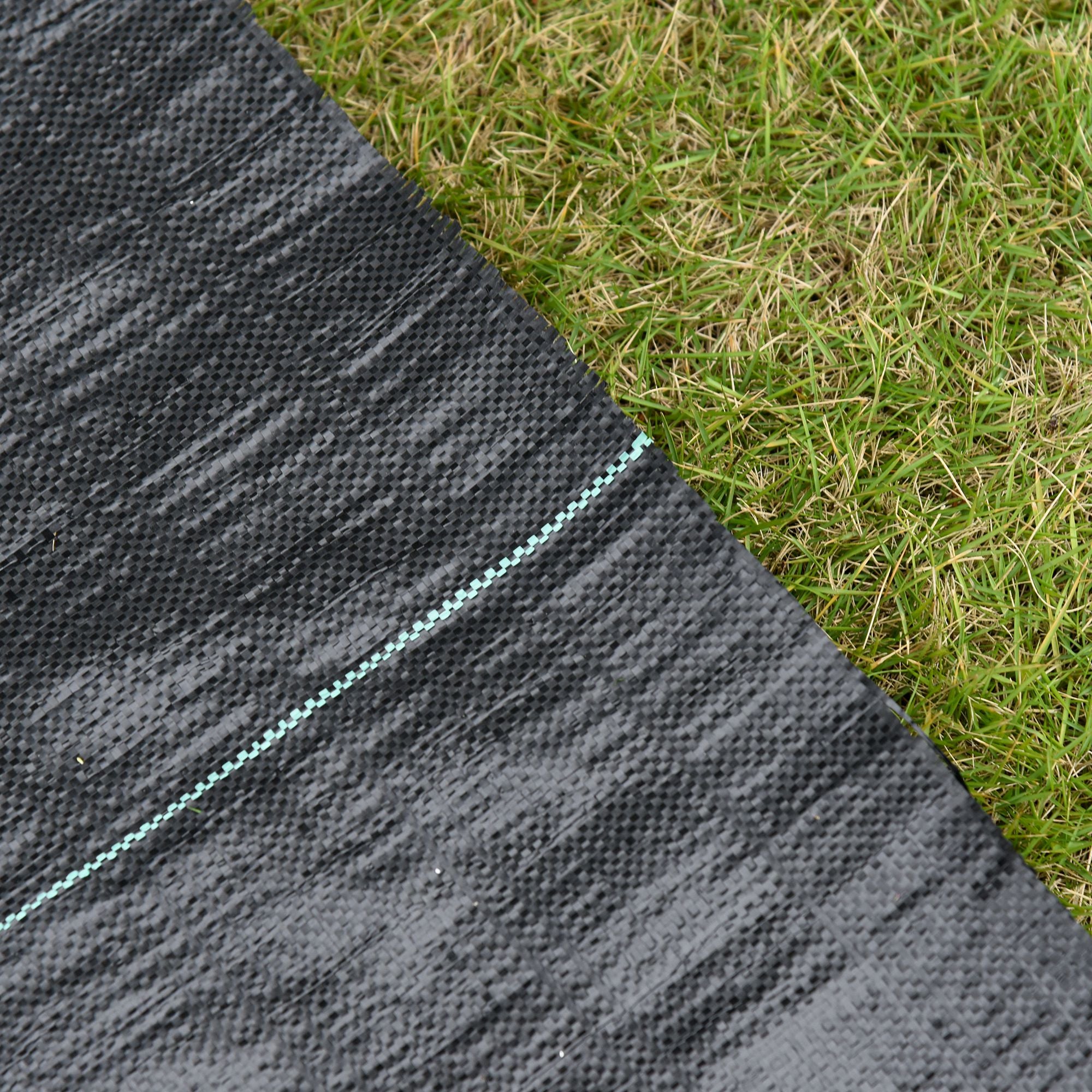Mulch Fabrics - Weed Control Fabric - Tear-Resistant Water-Permeable UV-Resistant Mulch Fabric 130 g/m² - dim. 92L x 1W m - Black Green PP
