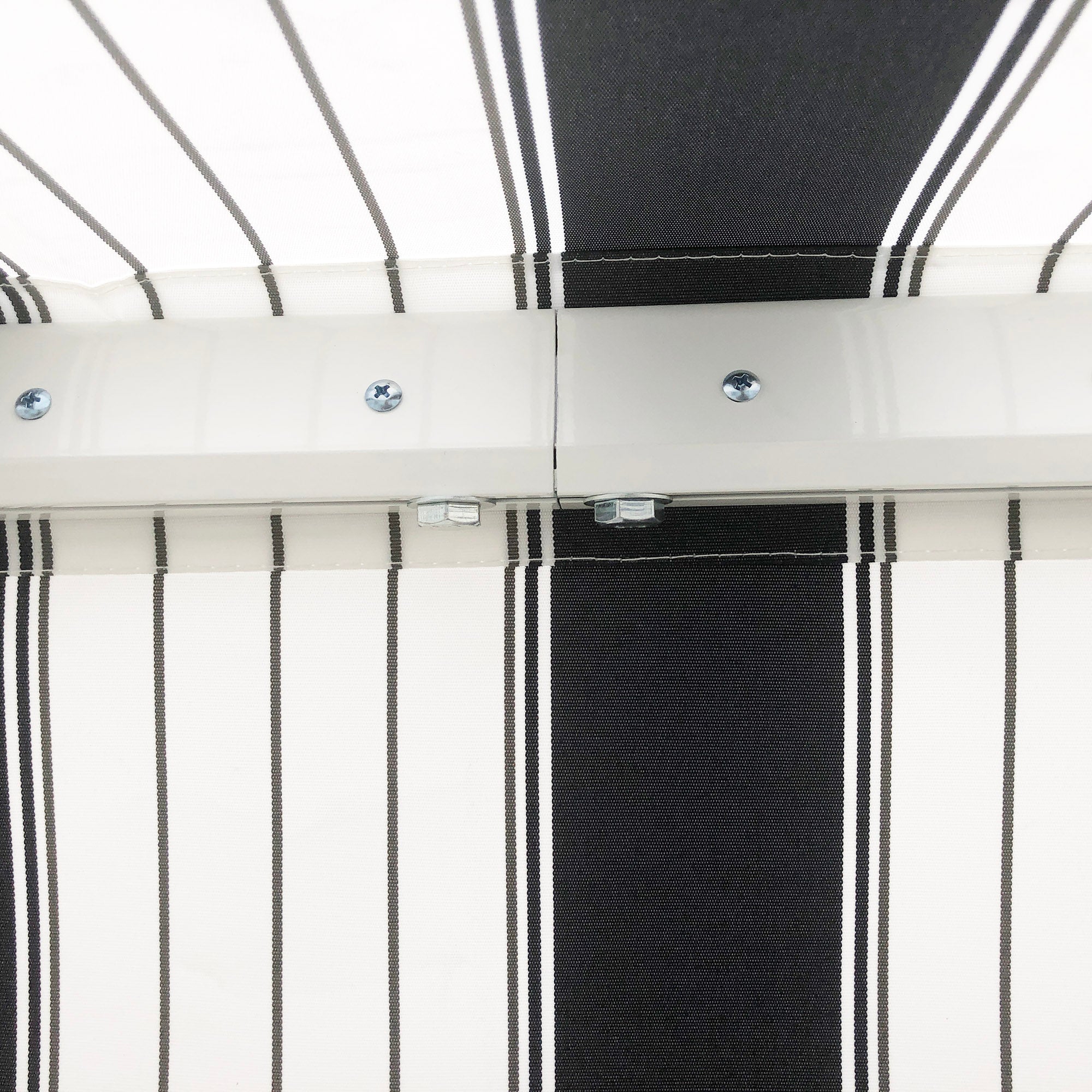 Manual Crank Arm Awning Awning 3.95m with Hand Crank Balcony Awning Sun Protection Wall Mount Balcony Aluminum White+Blue 395 x 245 cm