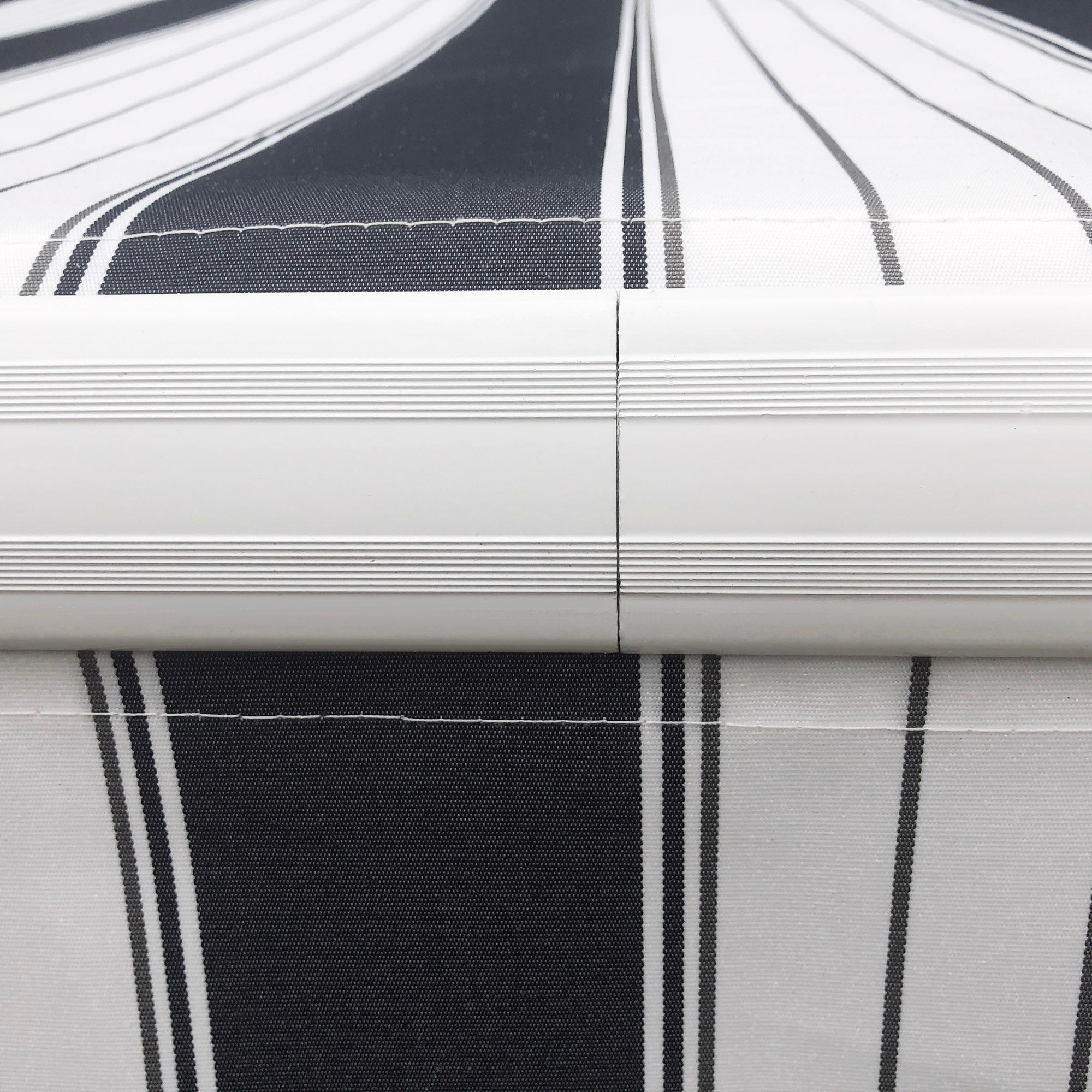 Manual Crank Arm Awning Awning 3.95m with Hand Crank Balcony Awning Sun Protection Wall Mount Balcony Aluminum White+Blue 395 x 245 cm