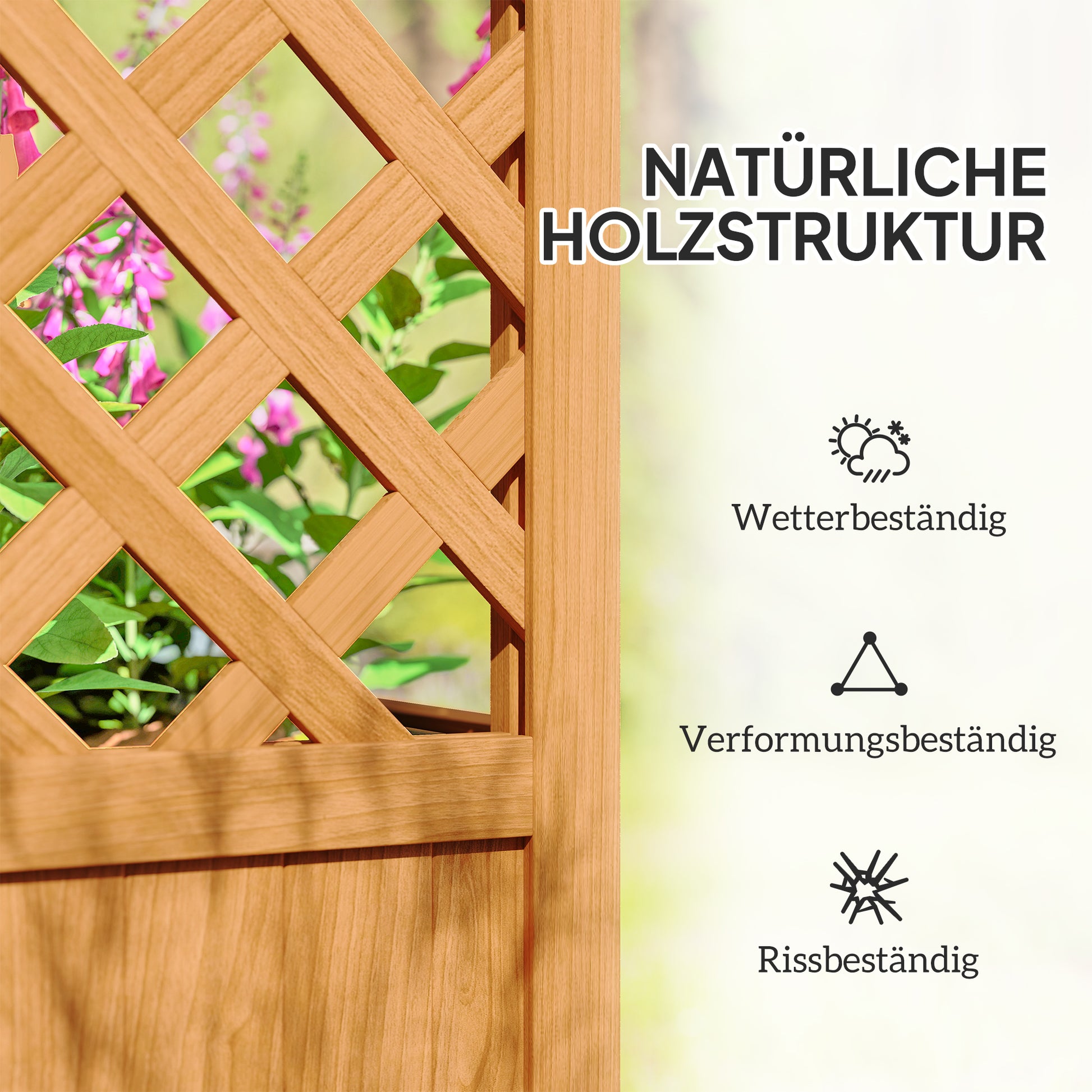 Raised Bed Planter with Trellis, Arched Roof Trellis Planter Box Wood, Garden Trellis 83x36x145cm for Garden Balcony Terrace, Flower Box for Climbing Plants Vine Plants, Flowers