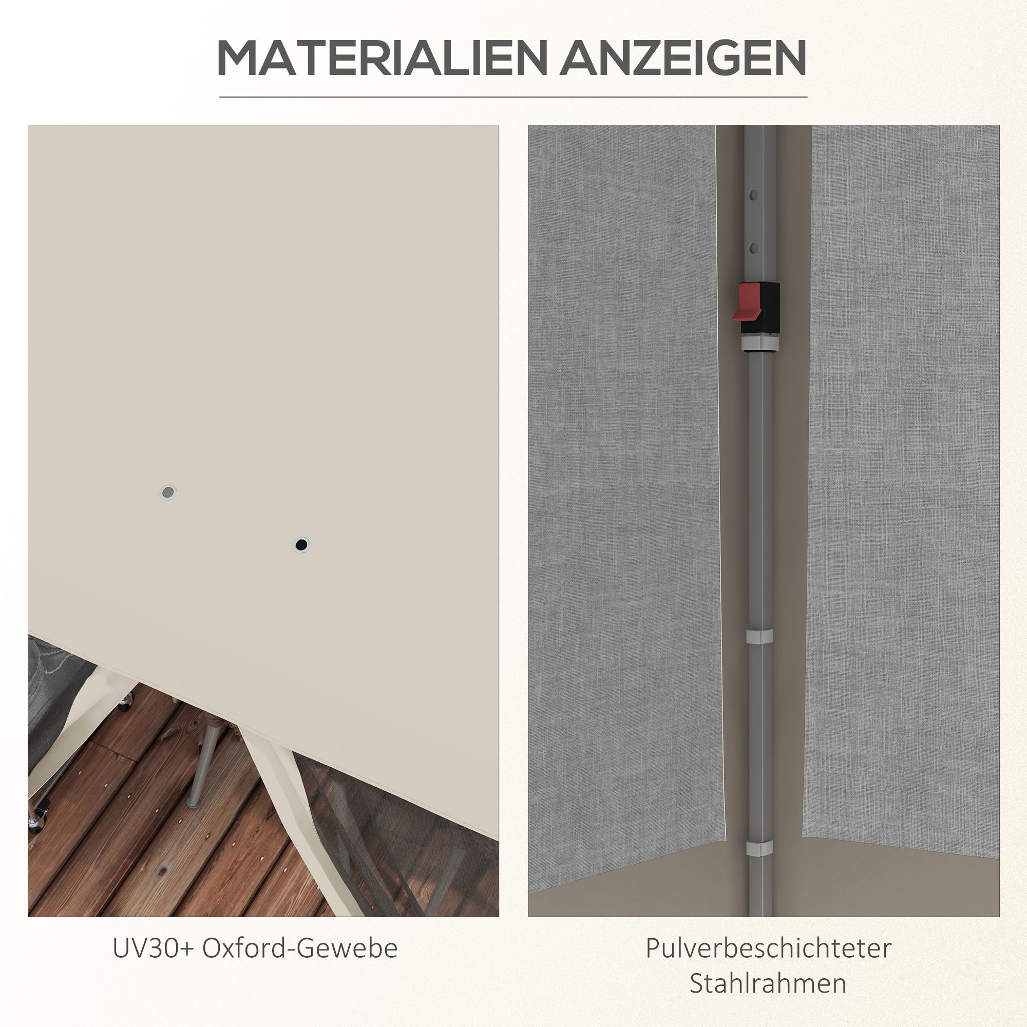 Pop-Up Gazebo approx. 3 x 3 m, Gazebo with 4 Mesh Curtains, Garden Gazebo with UV Protection, Pop-Up Gazebo with Windows, Carrying Bag, for Garden, Gazebo, Beige