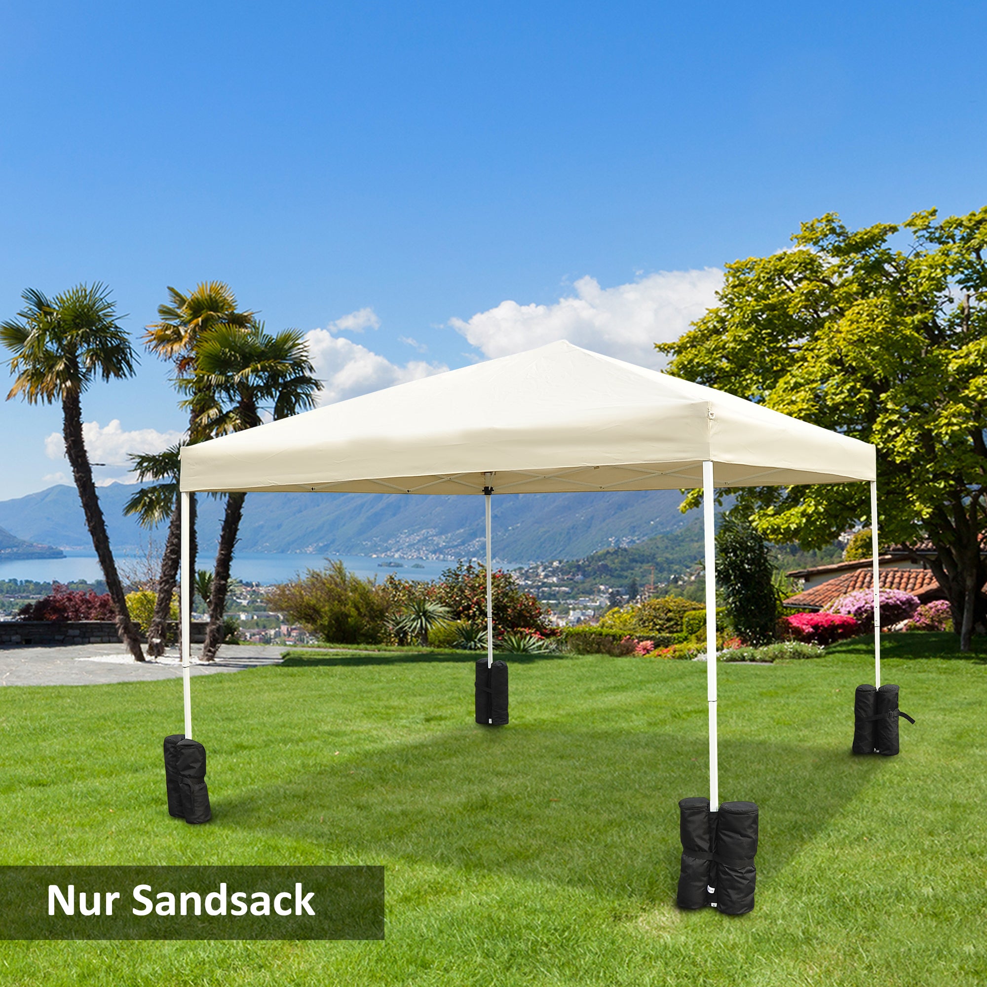 Pavilion Base Stand for Pop-Up Gazebo Party Tent Marquee 4 Pieces Set Black NEW