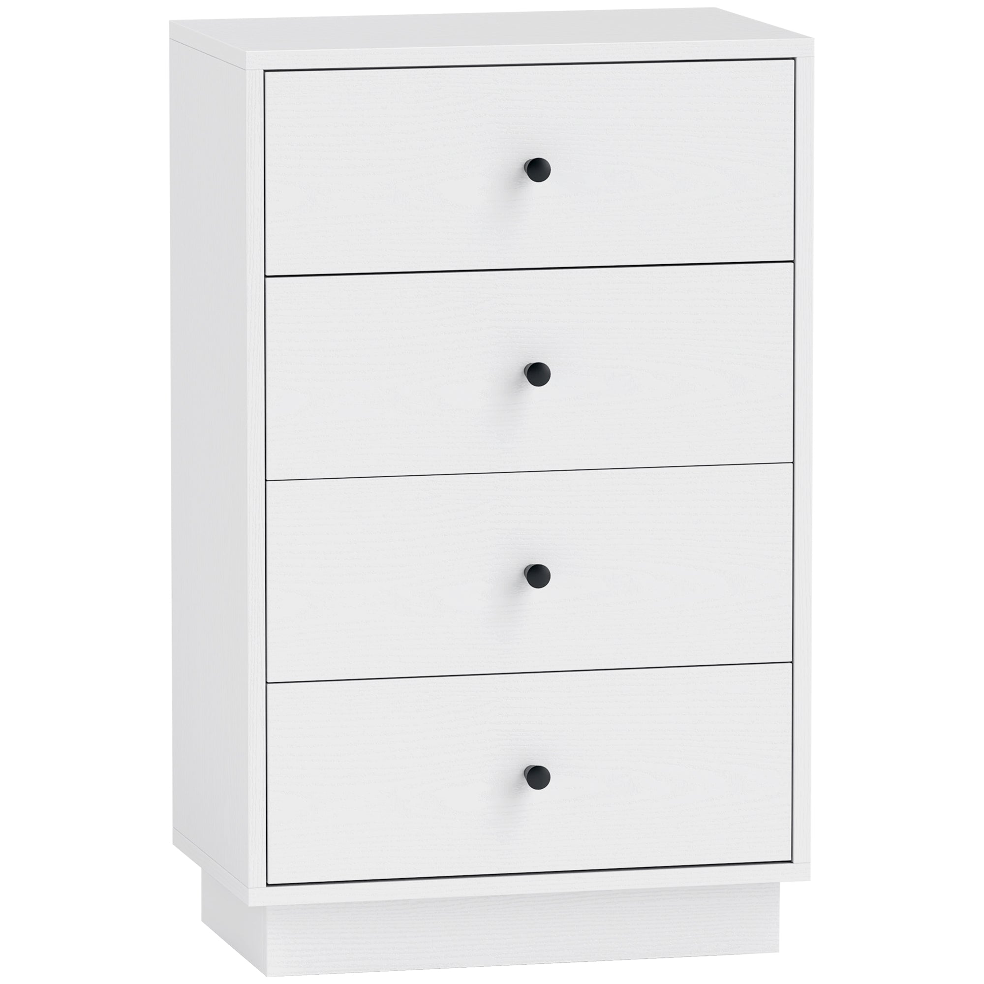 Dresser Sideboard with 4 Drawers Cabinet made of Engineered Wood Storage Cabinet in Modern Style Drawer Cabinet for Living Room Bedroom Hallway 47 x 29 x 75 cm White