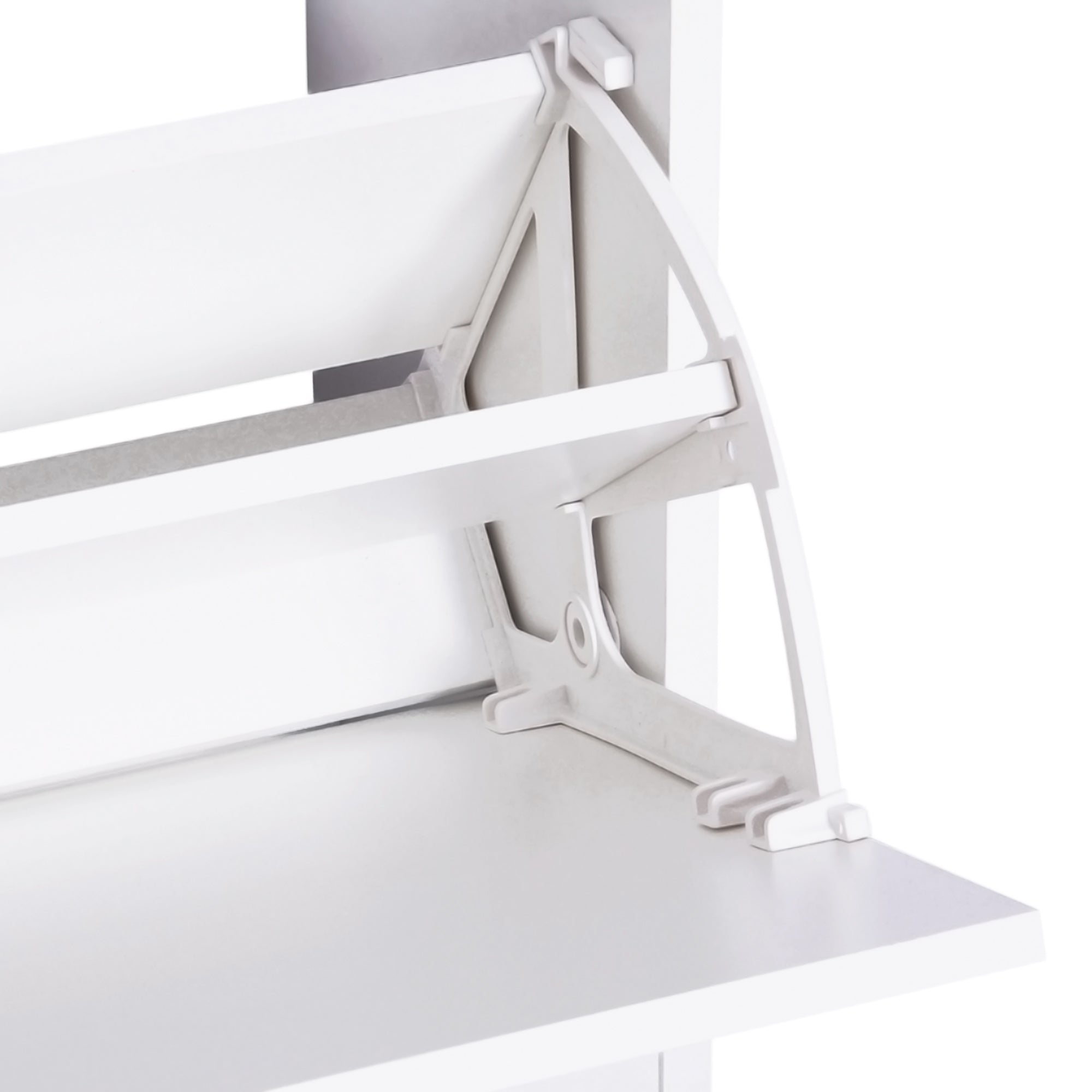 Entryway Furniture Set Hallway 3-Piece Shoe Cabinet Mirror Coat Rack with 4 Hooks for Hanging Clothes 80x27x46.5cm White