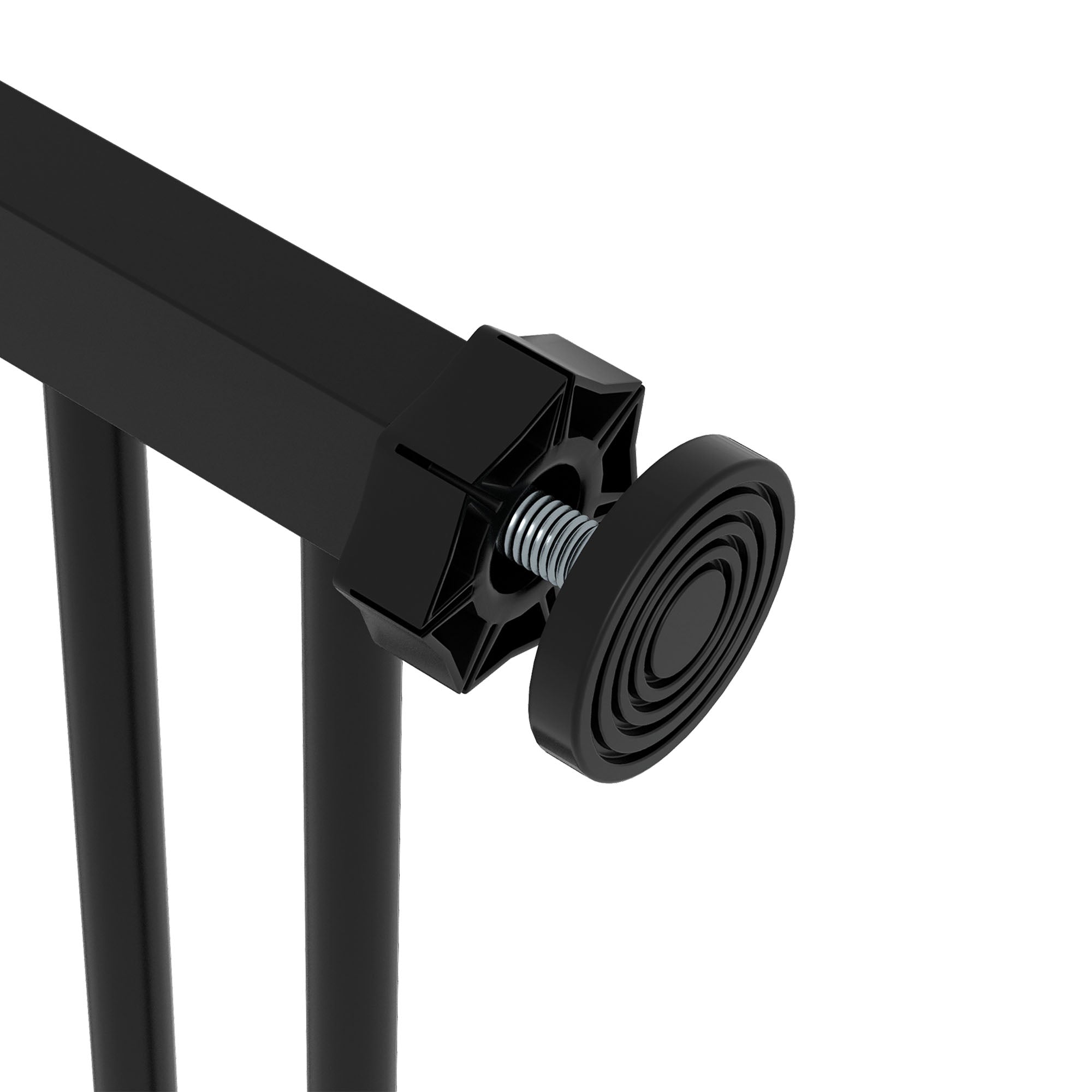 Door Guard Stair Guard with 7 cm Extension Door Gate without Drilling Stair Gate for Widths 74-87 cm Swivelable on Both Sides Metal Black