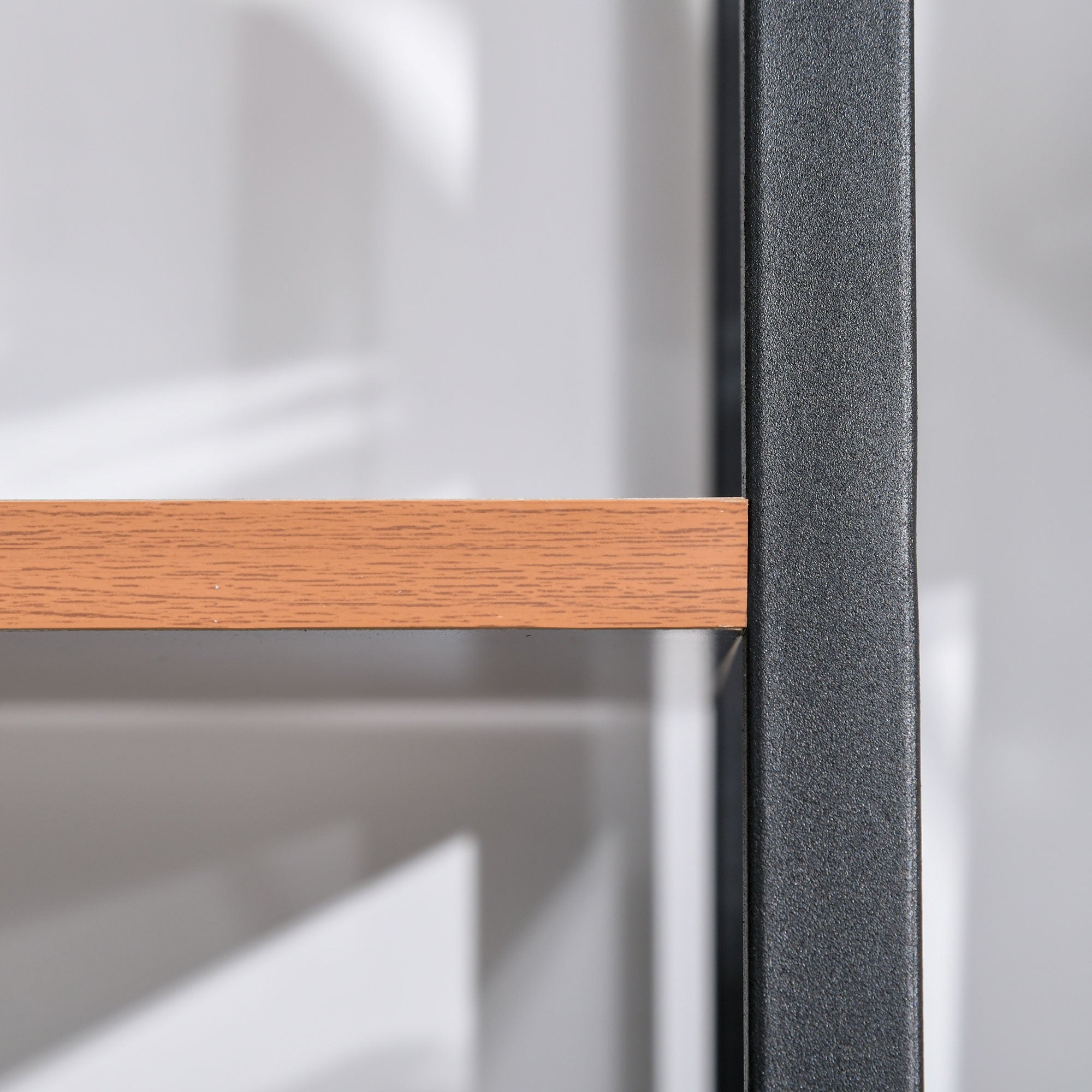 Ladder Shelf Industrial Bookcase with 4 Shelves for Living Room Office Study 60x35x145cm Rustic Brown