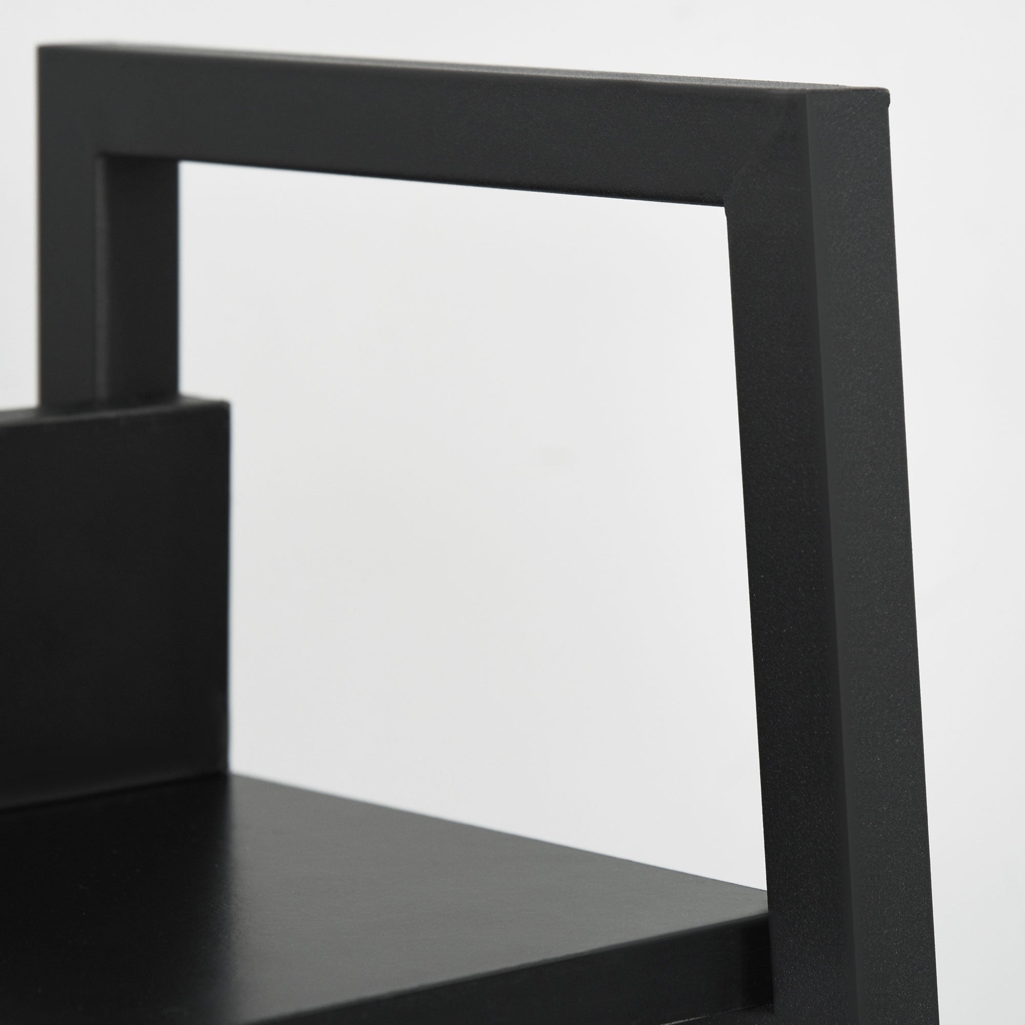 Industrial Style Leaning Bookshelf 5-Tier Storage 70L x 35W x 150H cm Black