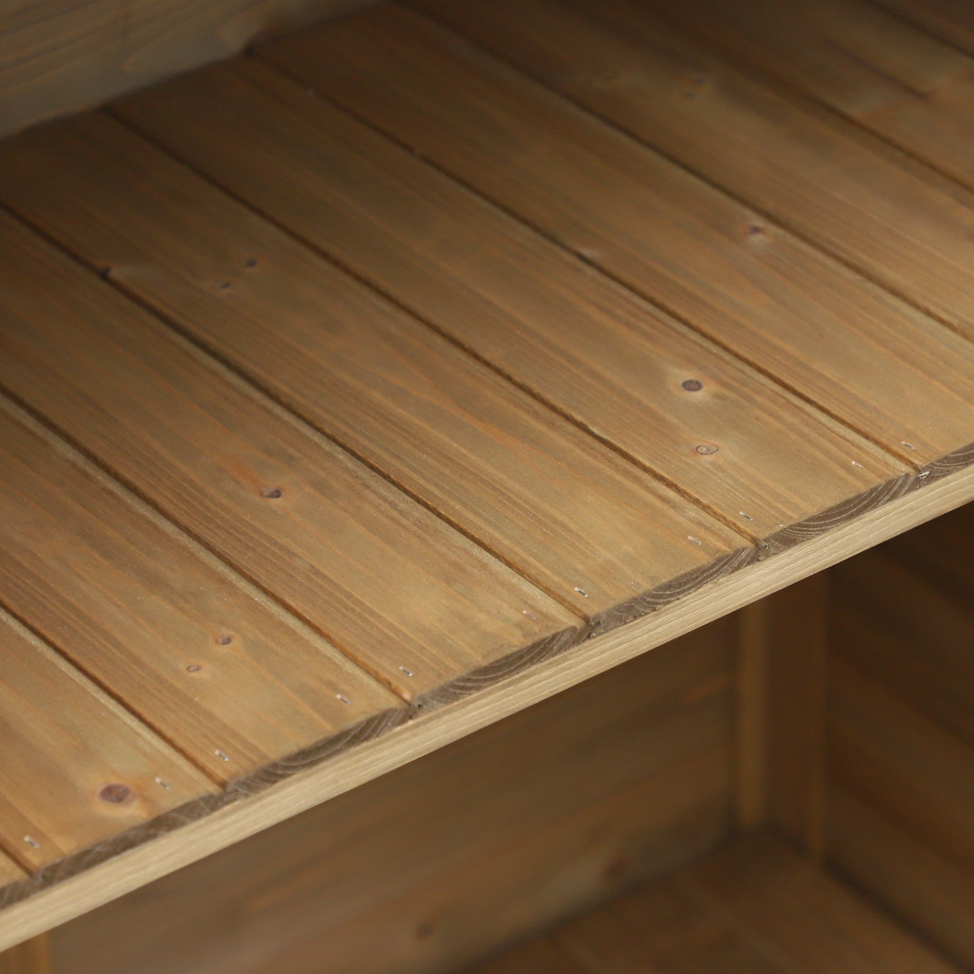 Wooden Garden Storage Shed 87x46.5x96.5 cm with 2 Interior Shelves, 2 Ventilated Doors, and Sloping Roof for Outdoor Natural Terrace