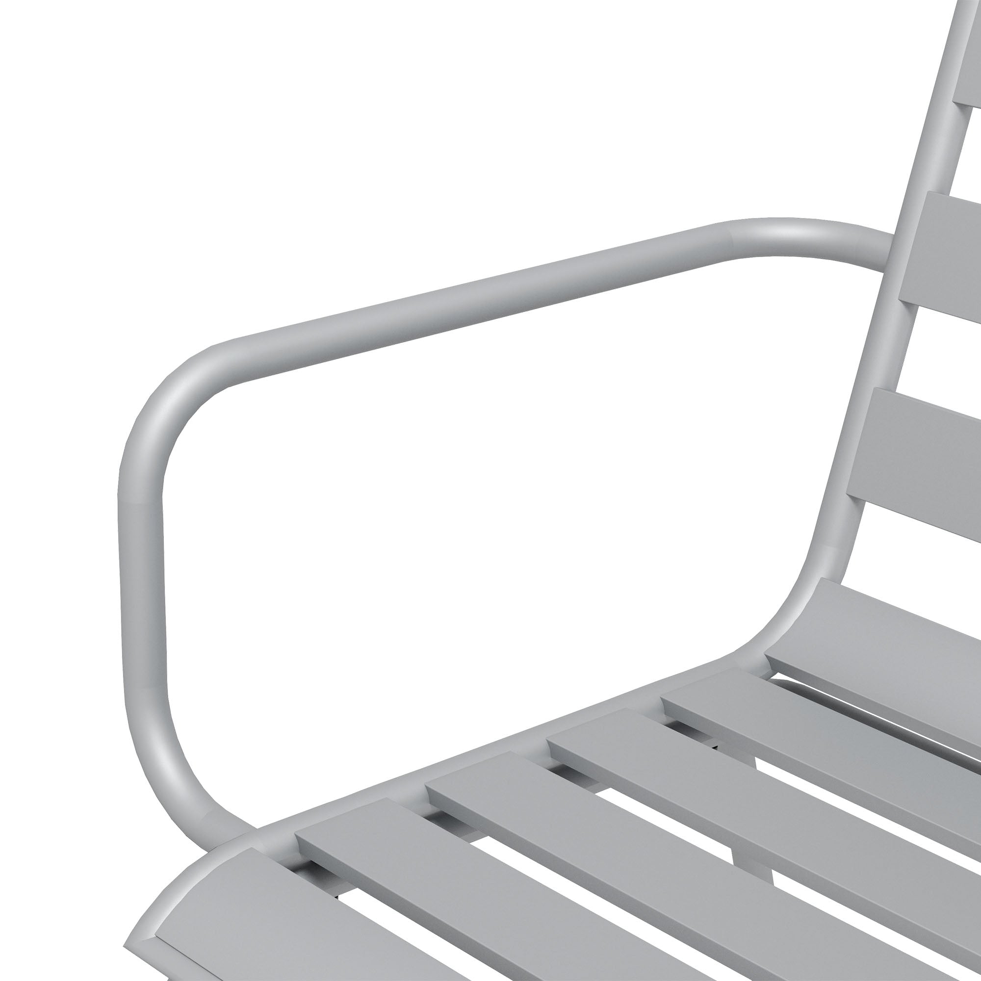 7 Piece Dining Set, Patio Furniture Set with 1 Dining Table, 6 Stackable Chairs, Dining Set Outdoor Furniture Set for Balcony, Terrace, Steel, Light Gray