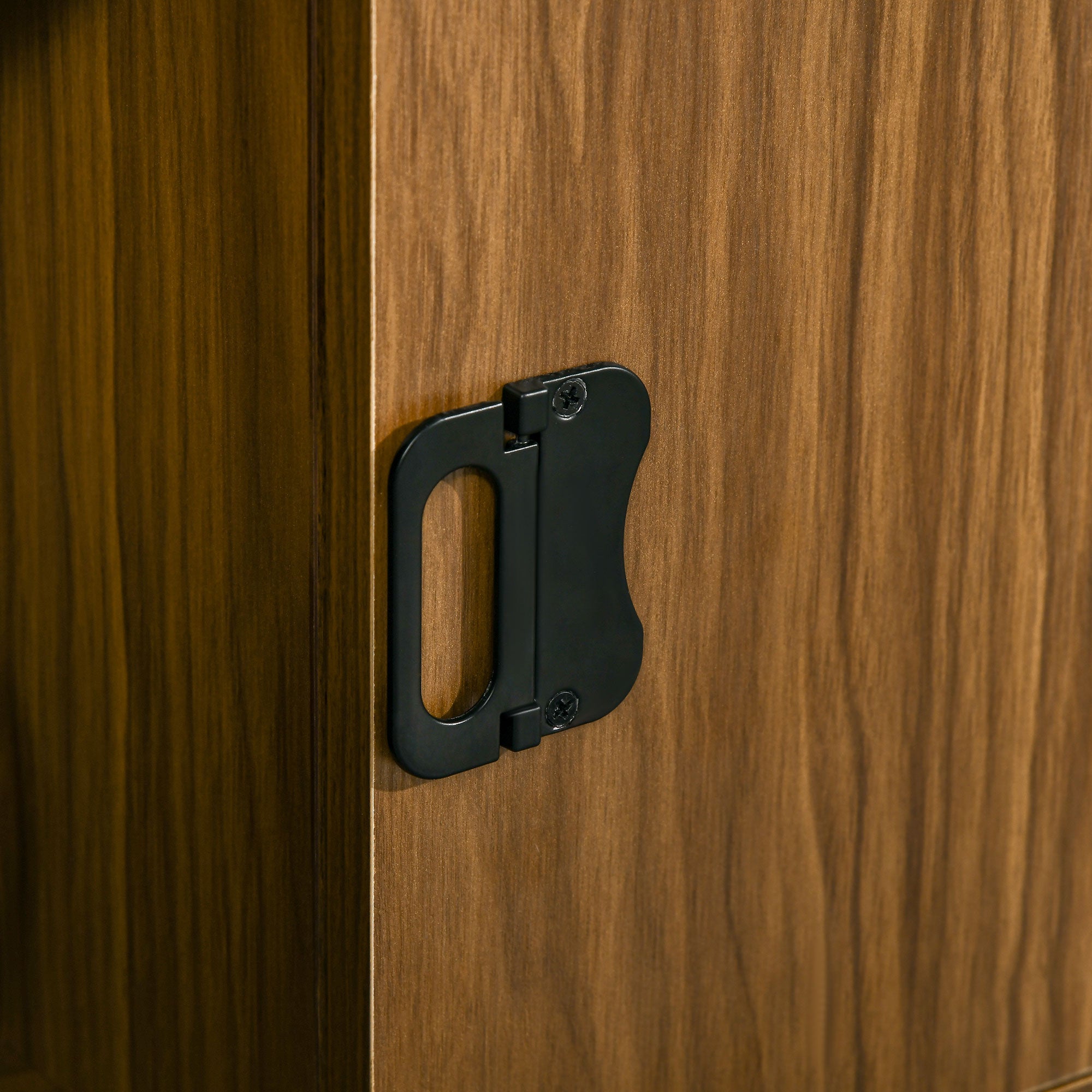 Bookshelf Storage Shelf Furniture 4 Levels and 1 Door for Living Room Bedroom Office 76.5 x 30 x 150 cm