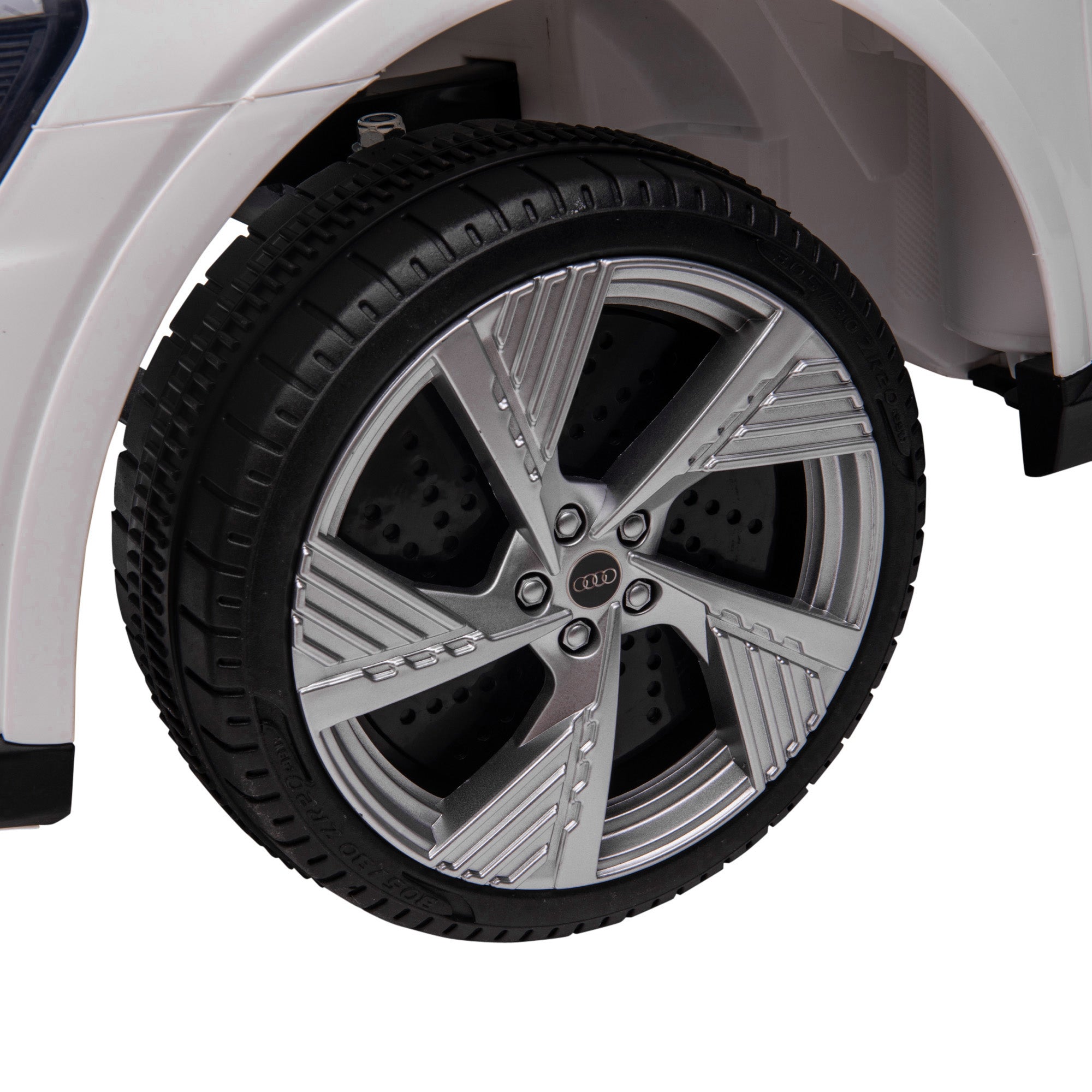 Electric Kids Car 12V Electric Vehicle Audi E-tron Electric Car with Remote Control, Safety Belt, Music (MP3/USB/TF), Kids Vehicle for Children 3-5 Years, 3-5 km/h, White