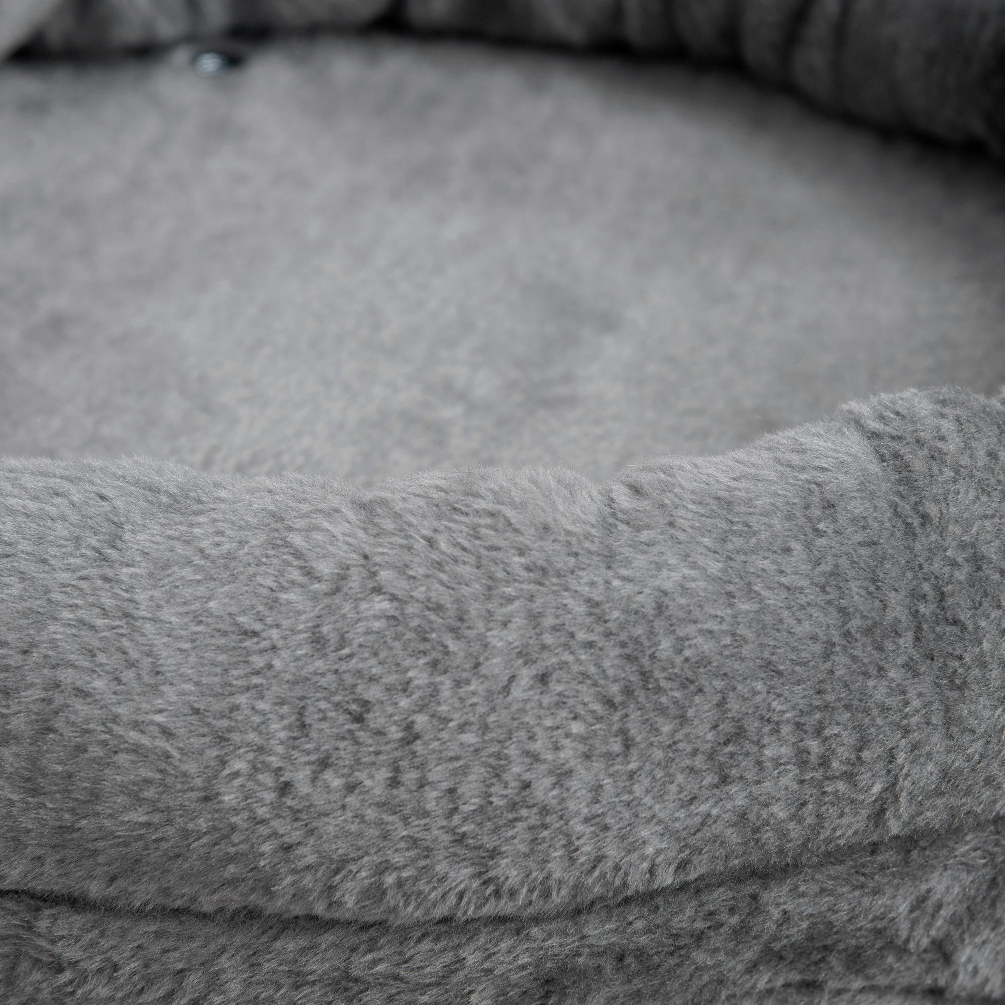 Cat Tree 73.5H cm Cat Scratching Post with Cat Cave and Play Ball Climbing Tree Sisal Pole Cat Toy Plush Gray + Cream White