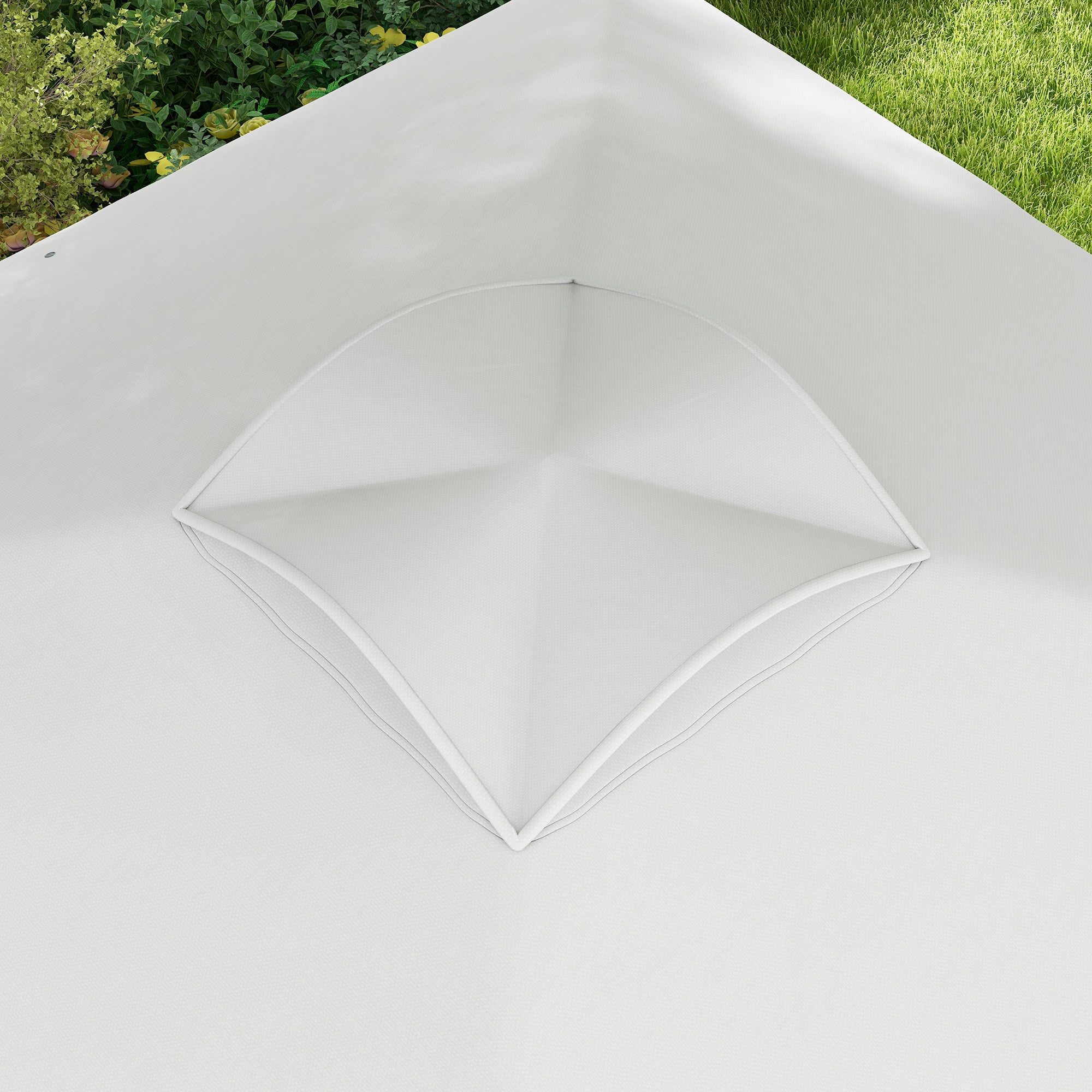 Pop-Up Folding Garden Gazebo Pavilion 3 x 3m with Wheeled Carry Bag, Adjustable Heights