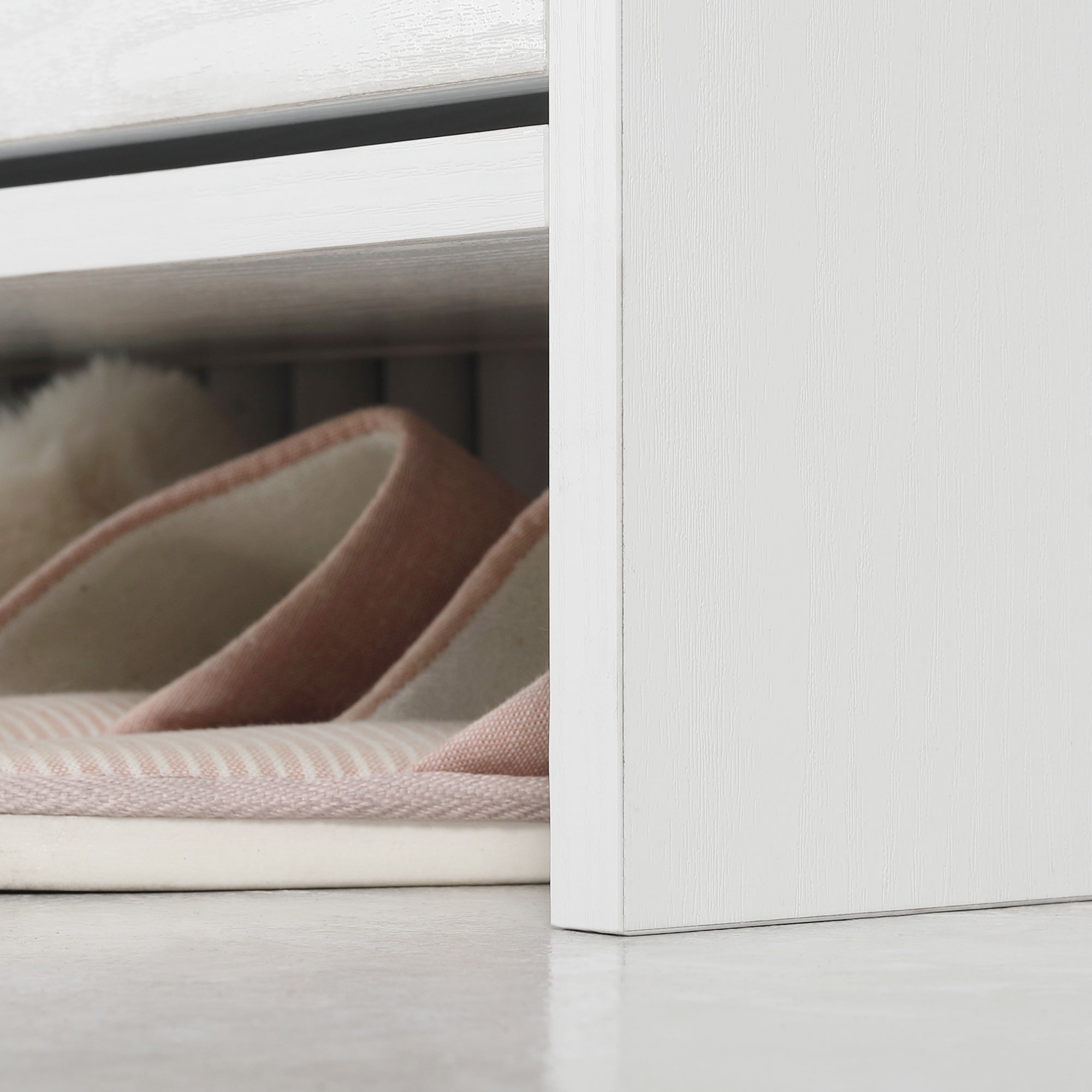 Shoe Cabinet, Shoe Rack, 3 Drop Leaf Doors, Adjustable Shelves, for Entryway, Hallway, 60 x 24 x 120 cm, White