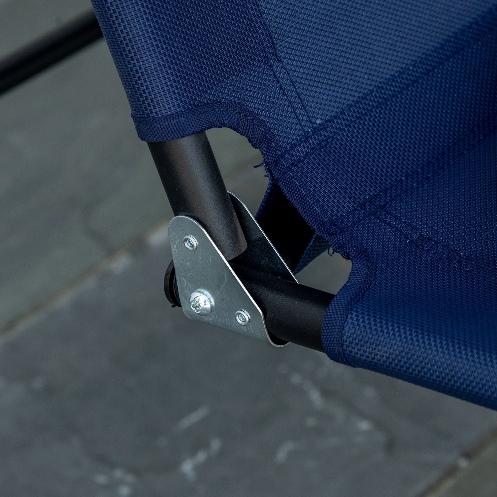 Garden Swing 3 Seater with Adjustable Canopy, Outdoor Swing with Breathable Texteline Seat and Metal Frame, Supports Up to 240 kg, 172x110x153 cm, Dark Blue