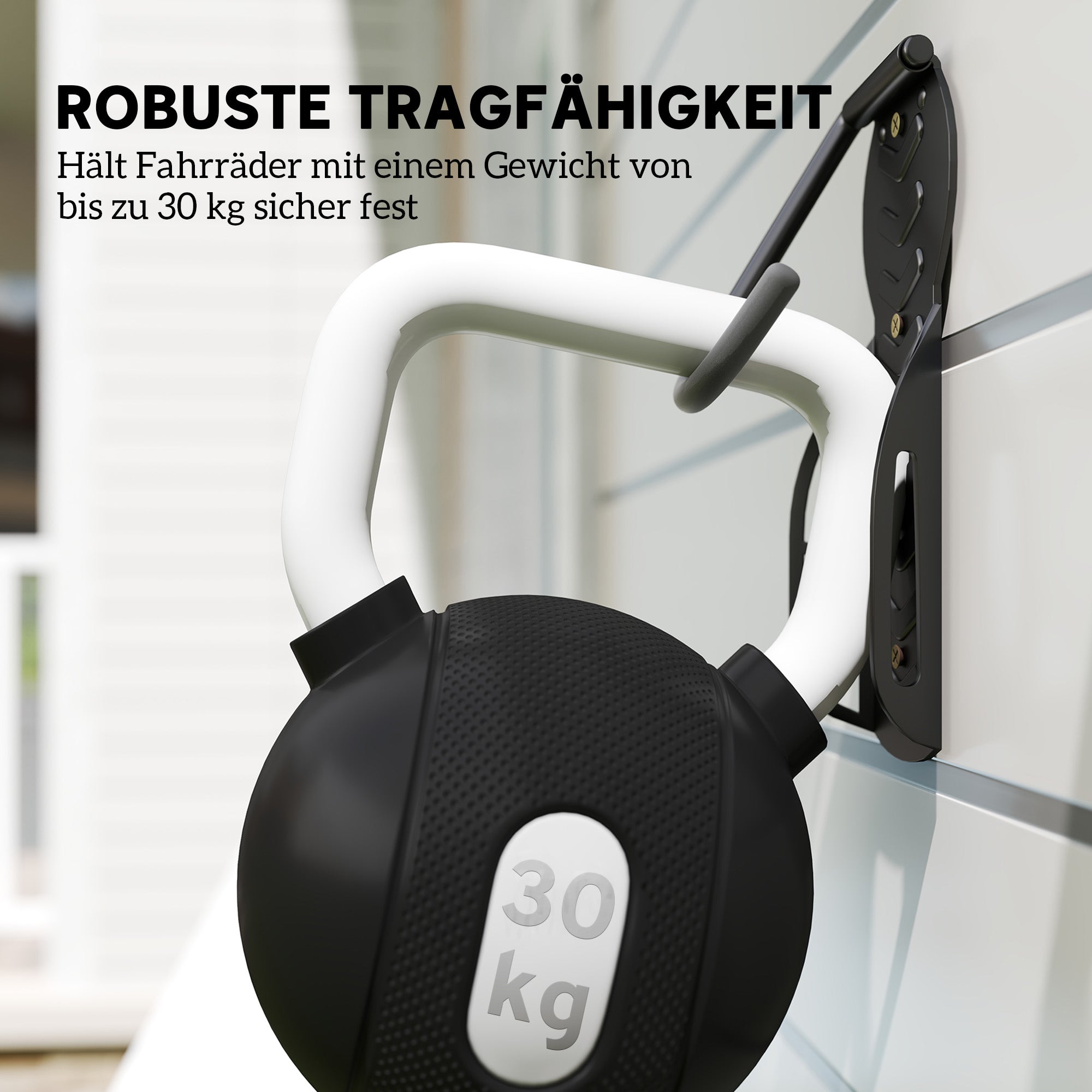 SPORTNOW 4-Piece Set Vertical Bike Wall Mount with 30 kg Capacity Foldable Bike Bracket Wall for 4 Bikes Bike Stand for Road Bike, MTB E-Bike Bike Suspension for Garage Home Black