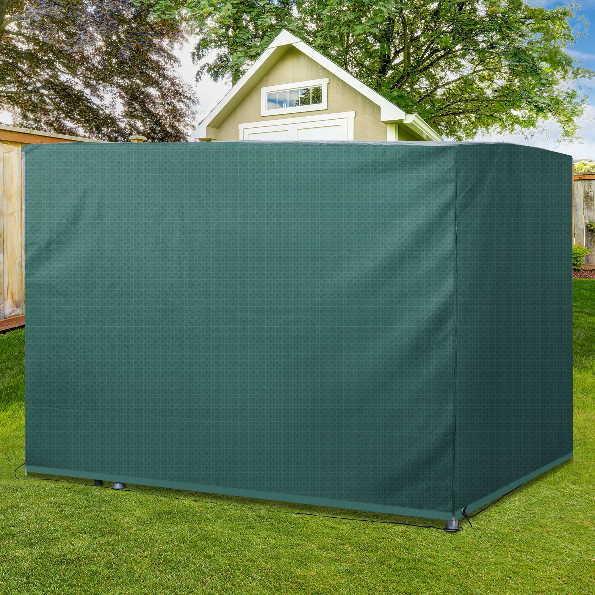 3-Seater Swing Cover, Waterproof Winterproof Protective Cover for Garden Swing, Windproof UV-Resistant Cover for Garden Furniture, Hanging Chair, 215 x 155 x 150 cm Green