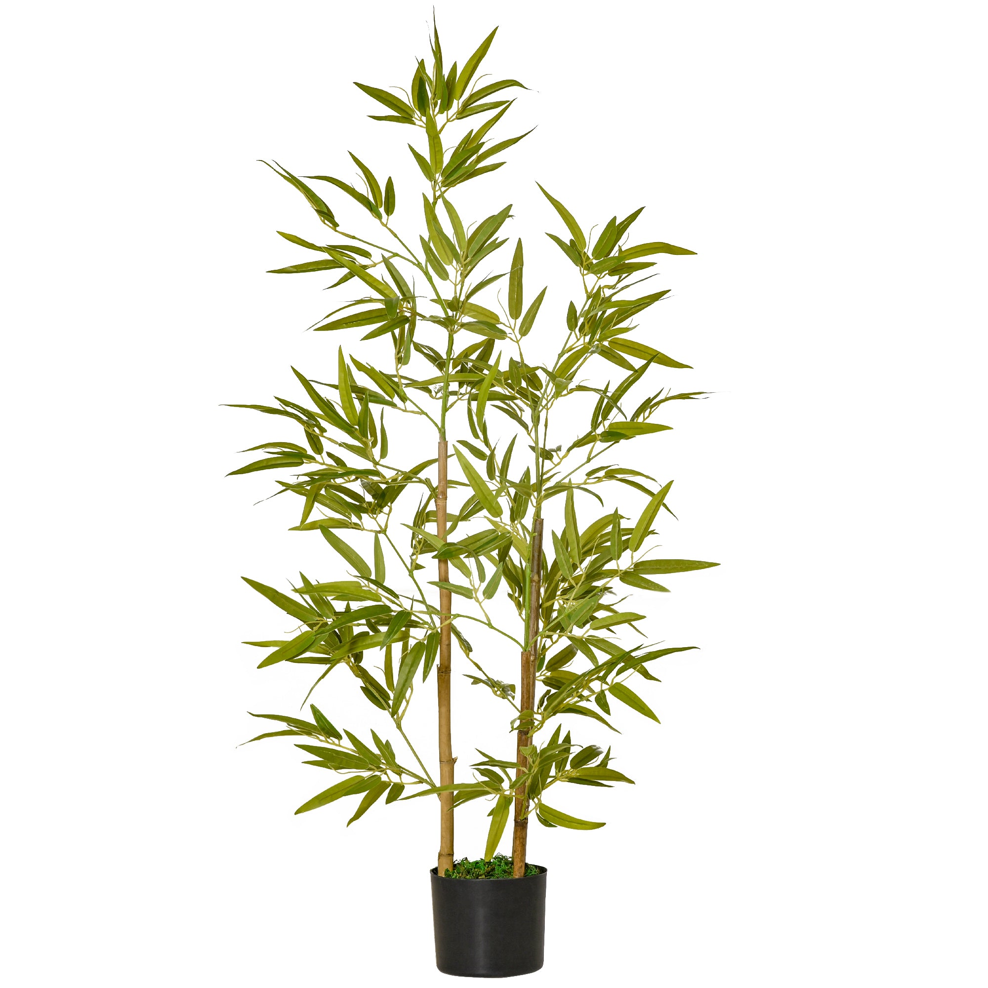 Artificial Indoor Plant 120cm in Pot with 336 Leaves, Realistic Fake Bamboo Plant for Indoor and Outdoor