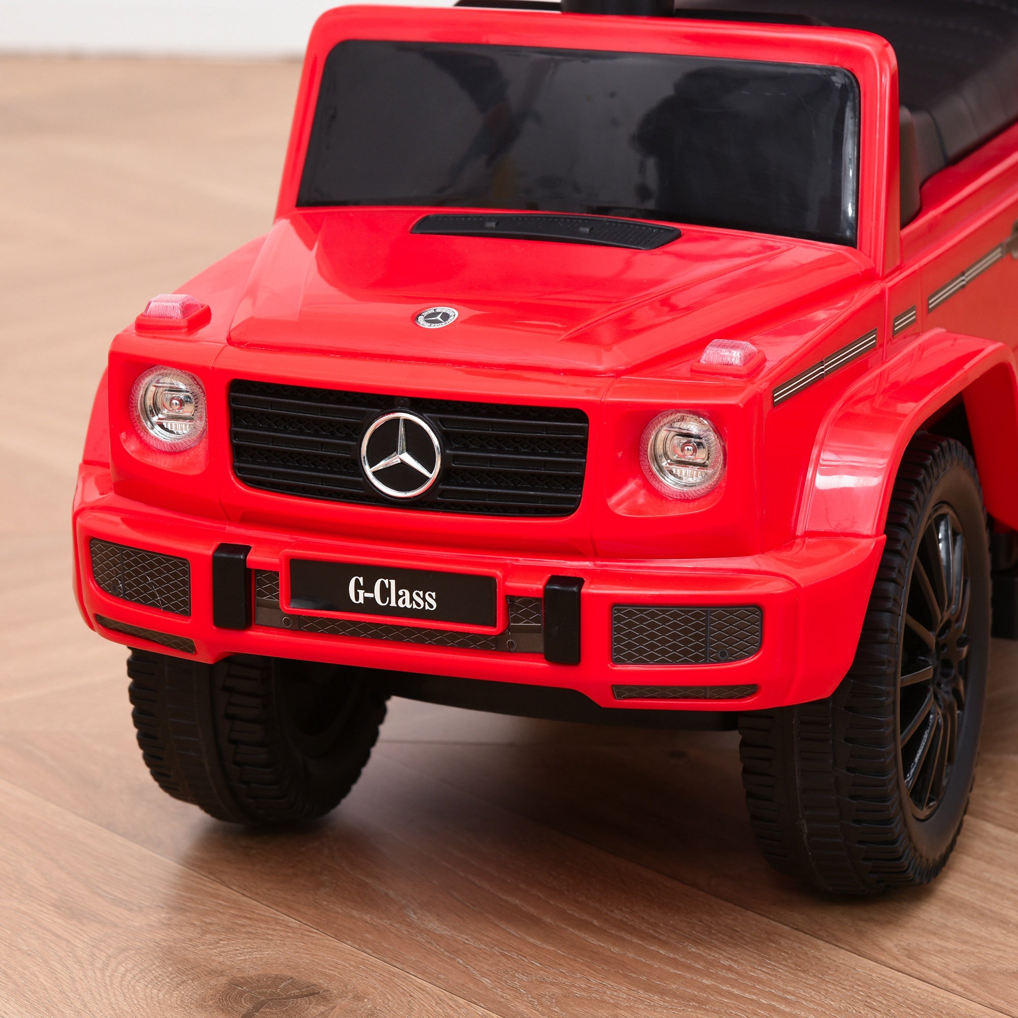 Kids Ride On Toy Car with Mercedes G350 License Ride On Car for 1-3 Years Old with Horn Removable Canopy and Safety Bar Load 25 kg 85.5x40.5x95 cm Red