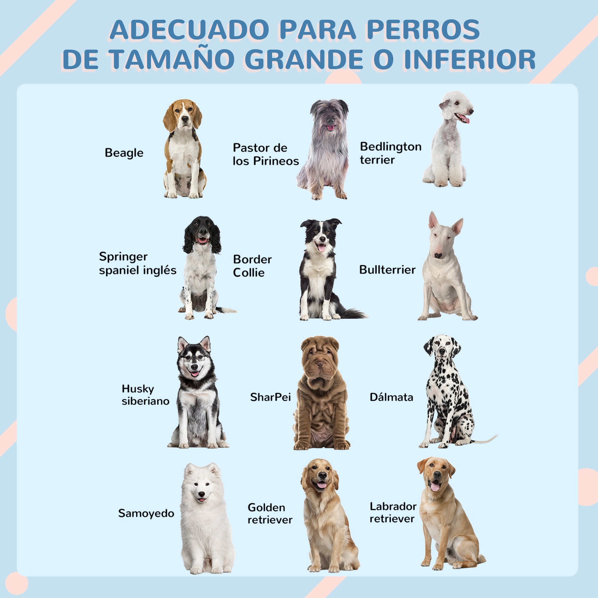 Dog House Outdoor 84.2x98.2x82 cm Dog House with Window Pattern and Imitation Tile Roof for Large Dogs Gray and White