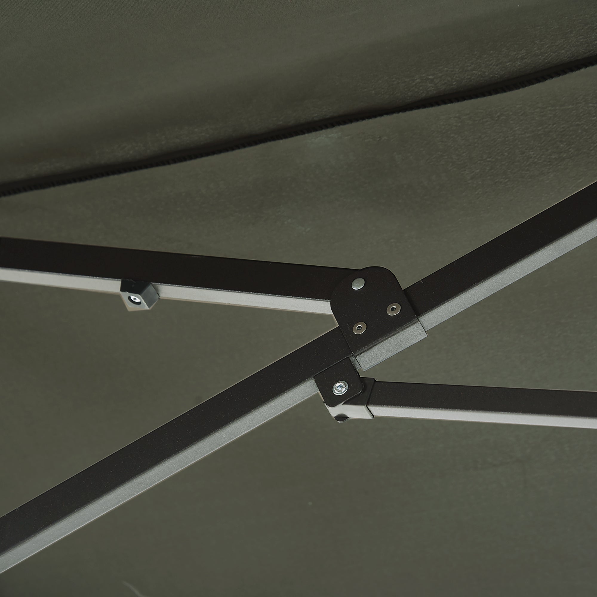 Double Sun Umbrella 455 x 265 cm, UV Protection Sunshade with Hand Crank, Balcony Umbrella Beach Umbrella Windproof Crank Umbrella Sun Protection for Beach Balcony Garden, Gray