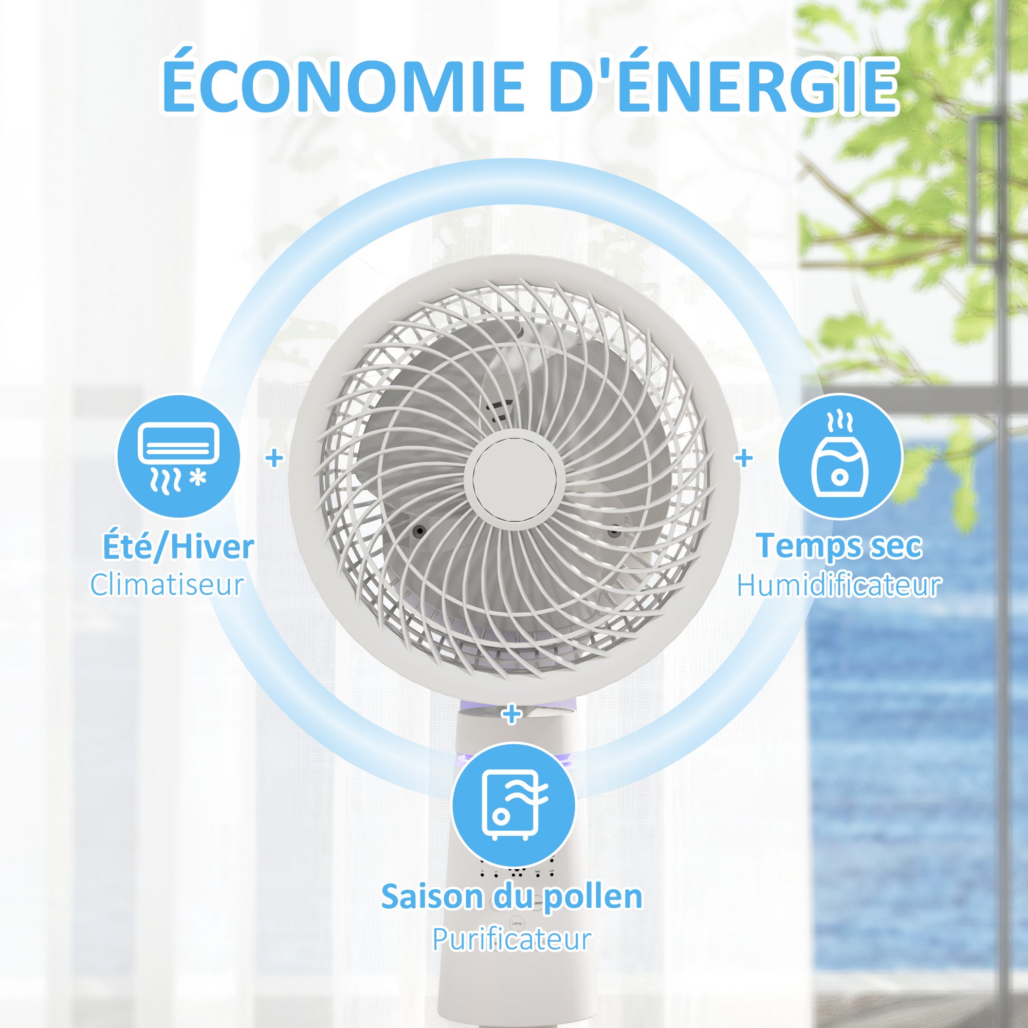 40 W Floor Fan Portable and Lightweight Air Circulator Fan, Adjustable 70°+90° Oscillation, Remote Control, 7H Timer, 3 Speeds, for Bedroom, Home or Office, White