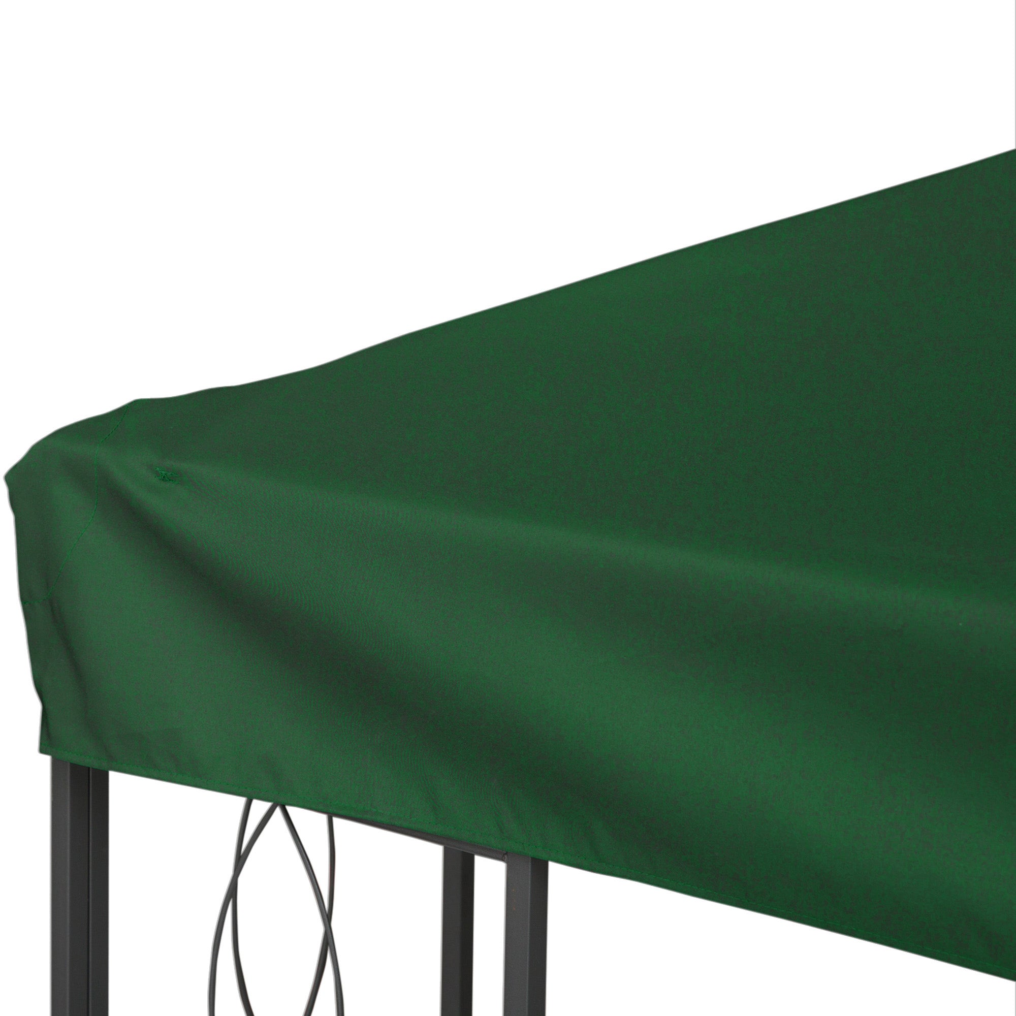 Replacement Roof for Metal Pavilion 3x4m Water-Resistant Double Canopy Roof with Double Roof, Replacement Cover for Garden Pavilion Party Tent Gazebo Polyester Green