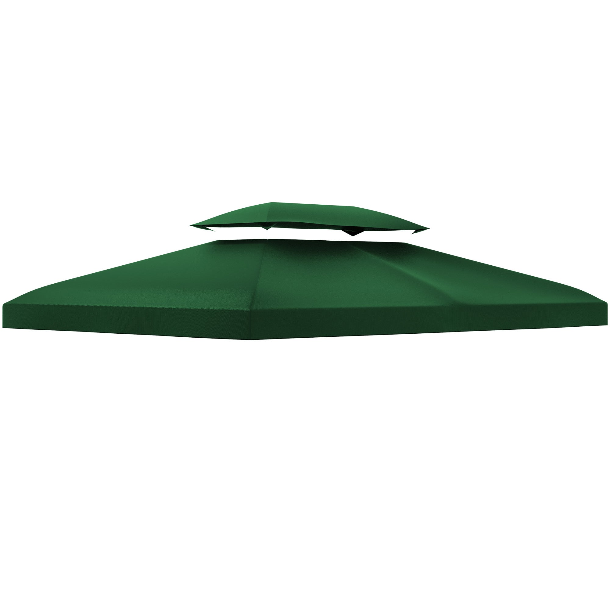 Replacement Roof for Metal Pavilion 3x4m Water-Resistant Double Canopy Roof with Double Roof, Replacement Cover for Garden Pavilion Party Tent Gazebo Polyester Green